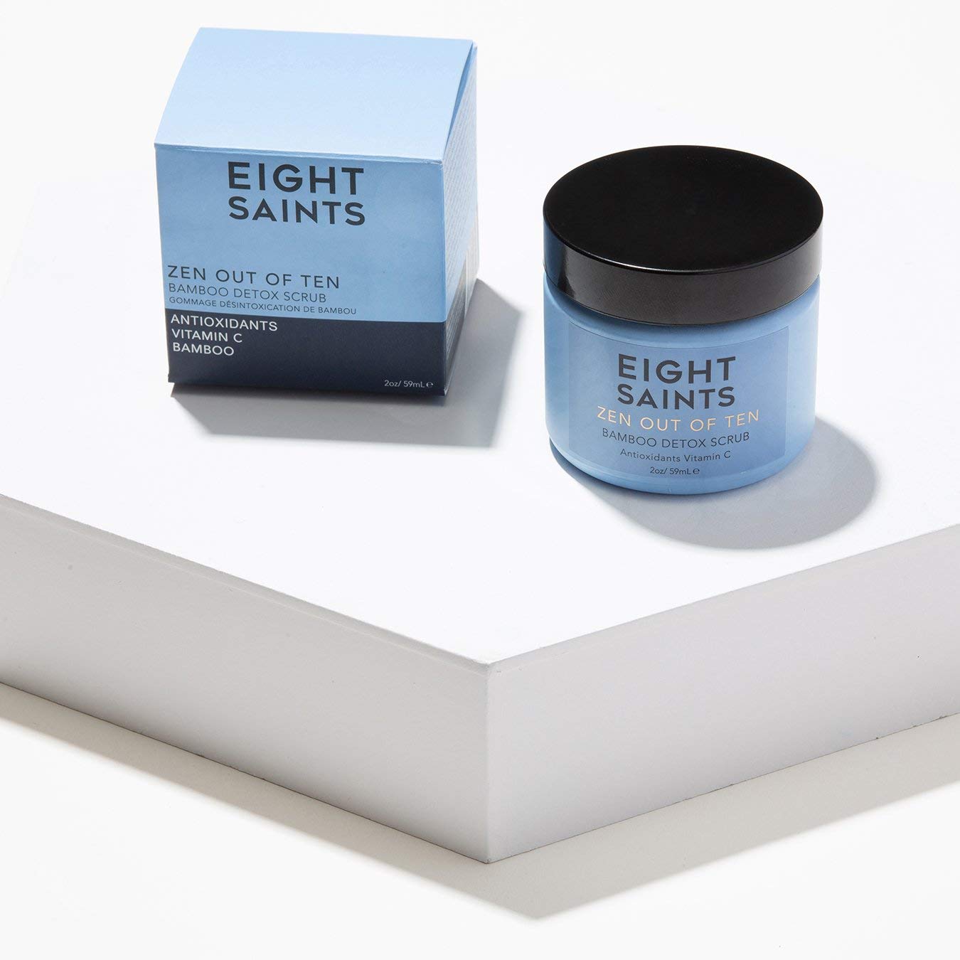 Eight Saints Zen Out Of Ten Bamboo Detox Face Scrub Exfoliator, Natural and Organic Daily Exfoliating Facial Scrub With Bamboo F