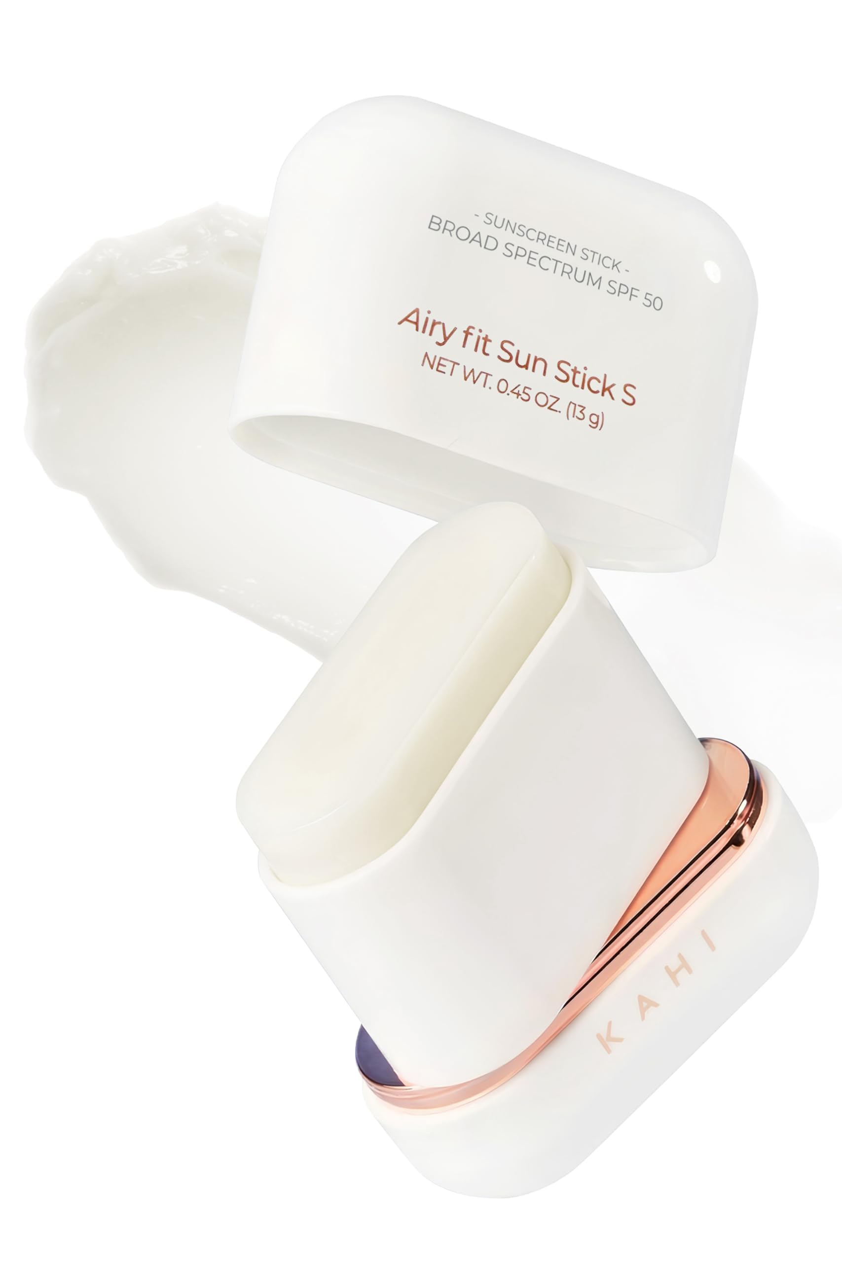 KAHI Airy Fit Sun Stick S - SPF 50+ Triple Functional Broad Spectrum Face Sunscreen Stick - Waterproof, Sweatproof & Sandproof -