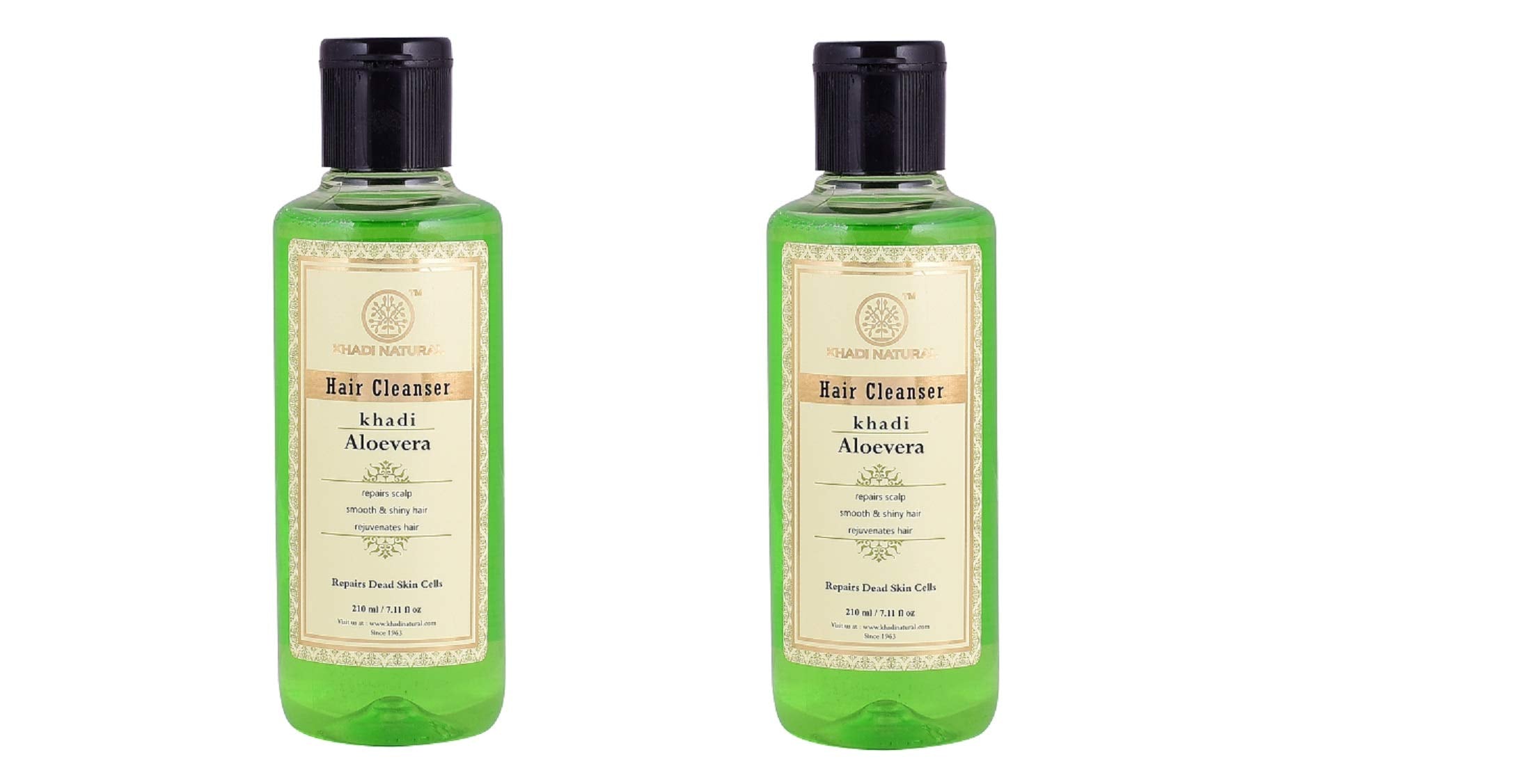 Khadi Natural Aloevera Hair Cleanser/Shampoo, 210 Ml (Pack Of 2)