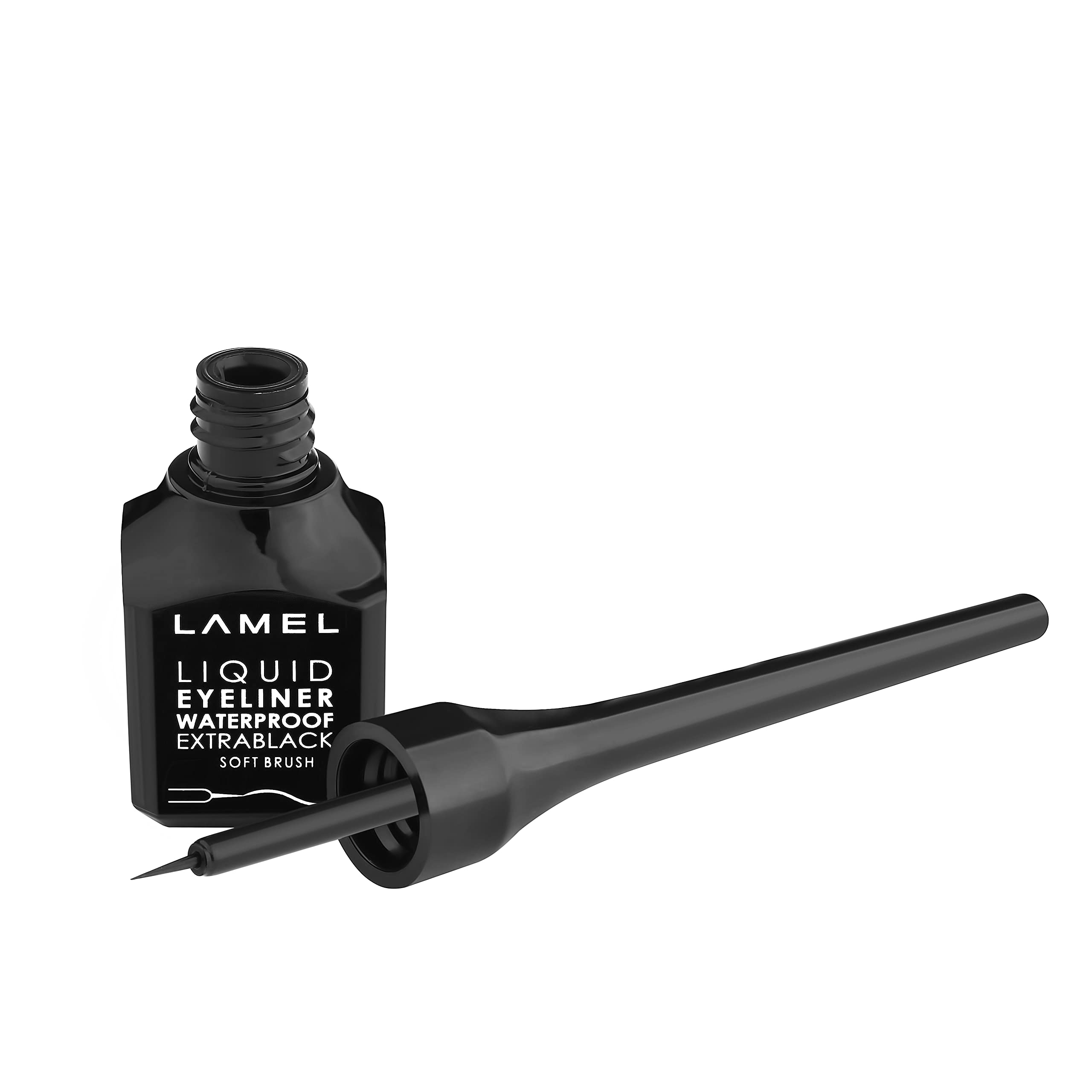 Lamel Eyeliner Liquid With Soft Brush 101 Black | Waterproof & SmudgeProof | LongLasting Formula | For A Flawless Eye Makeu