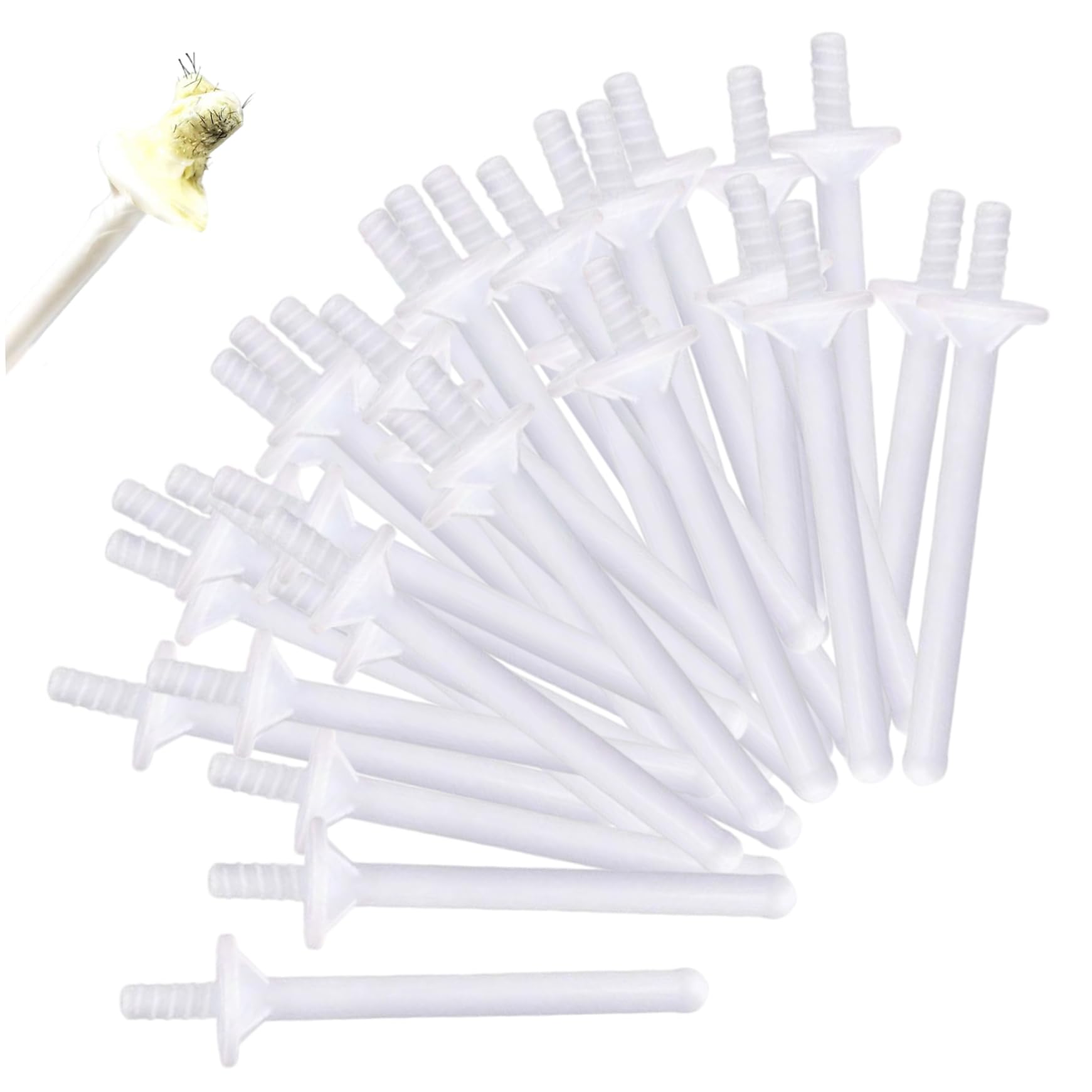 60Pcs Nose Wax Sticks Safe PP Plastic Effective Nose Hair Wax Kit for Women Men Nostril Cleaning