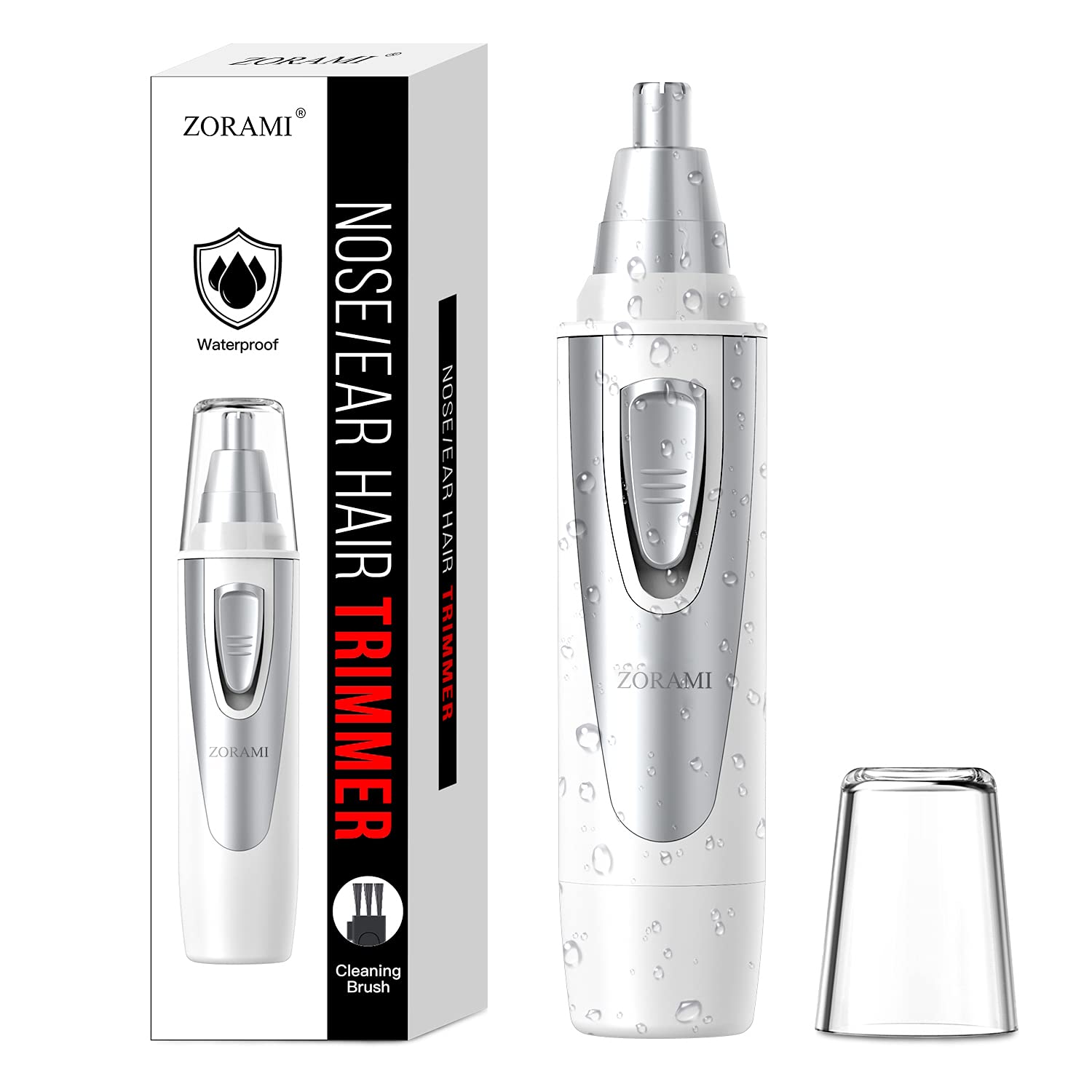 Ear And Nose Hair Trimmer Clipper - 2024 Professional Painless Eyebrow & Facial Hair Trimmer For Men Women,Battery-Operated Trim