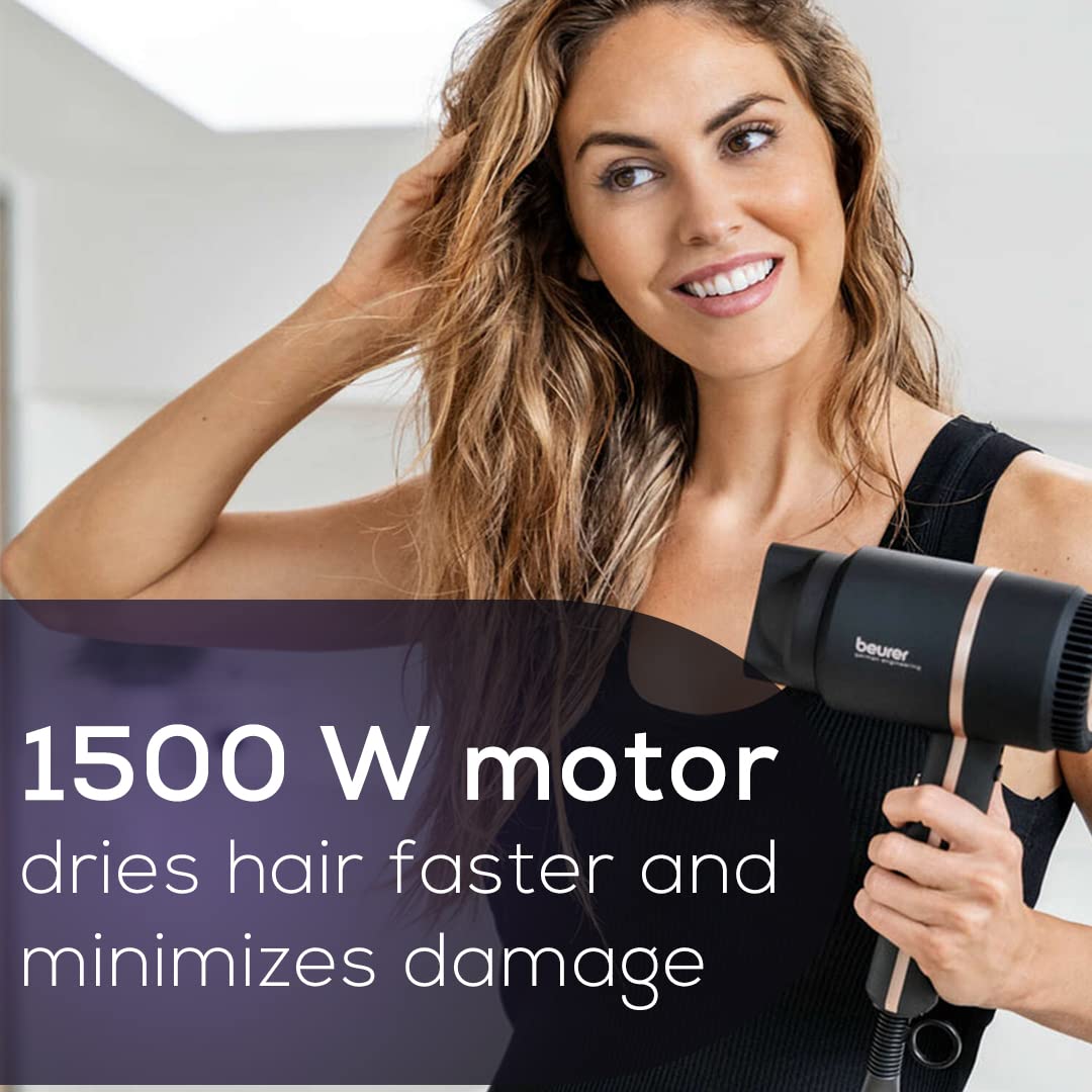Beurer HC35 Compact Hair Dryer, 1500W, Ionic Technology, Lightweight Travel Hair Dryer