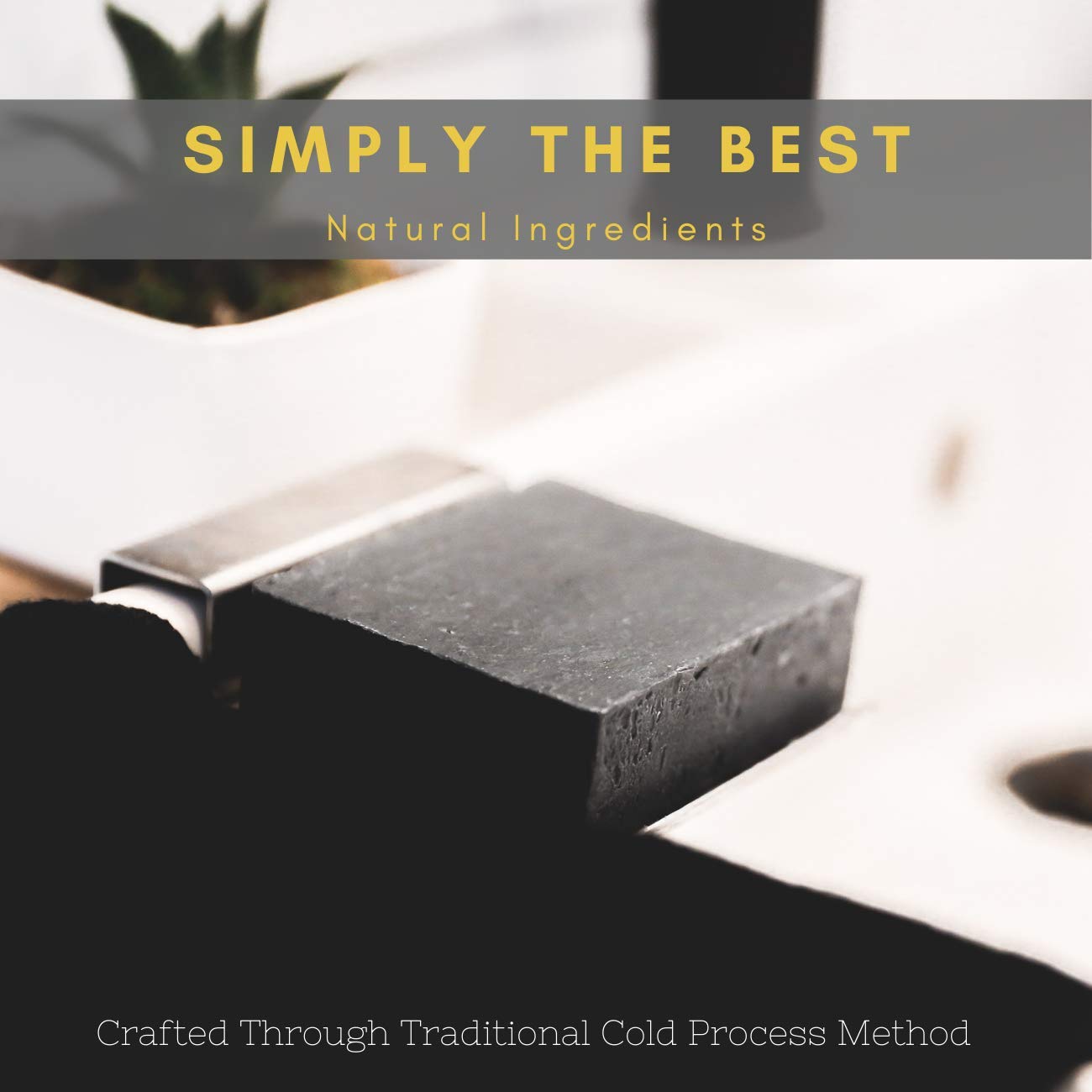 The Yellow Bird Dead Sea Mud Soap Bar - With Exfoliating Pumice Scrub & Detoxifying Charcoal. Organic & Natural Essential Oils.