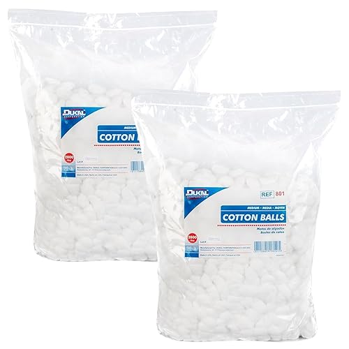 Cotton Balls Cosmetic Makeup Spas Medium Nonsterile Dukal 1000 To 4000 Pack(D0102Hizp8V)