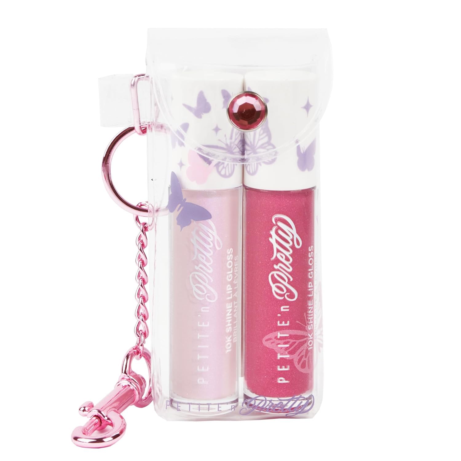 Petite 'N Pretty So Dreamy 10K Shine Lip Gloss Duo-Makeup for Girls, Kids, Tweens, Teens-High Shine, Lightweight, Made in the US