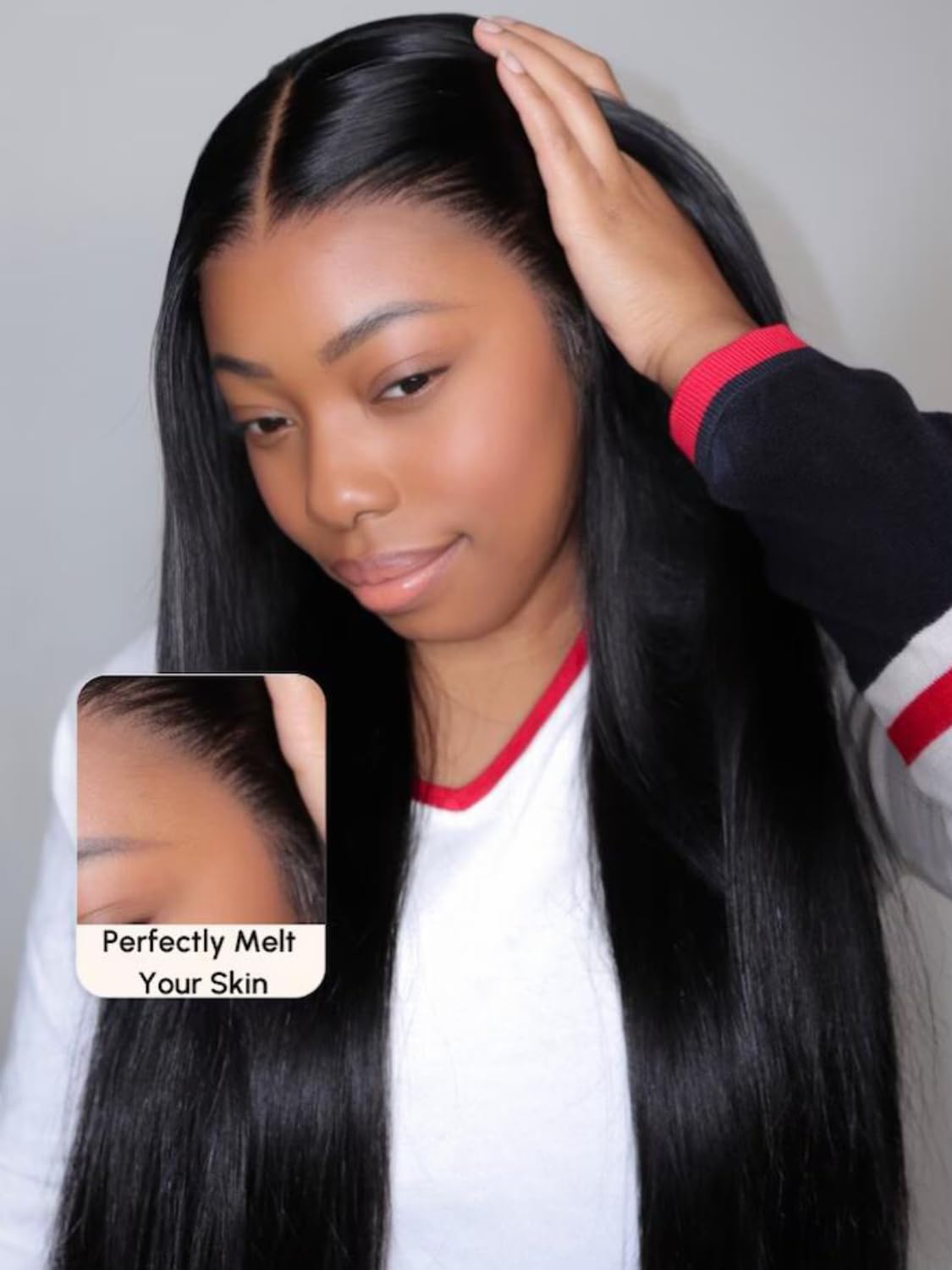 Unice Straight Bye Bye Knots Wig Bleached Invisible Knots 7X5 Lace Front Wigs Human Hair Put On And Go Glueless Human Hair Wig P
