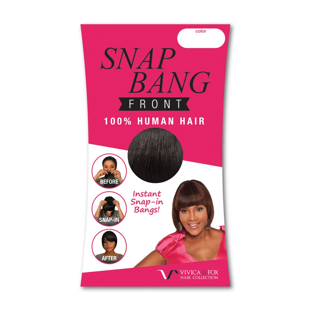 Vivica A Fox Collection Snap Bang Front Human Hair Extensions, Color 33, 0.7 Ounce
