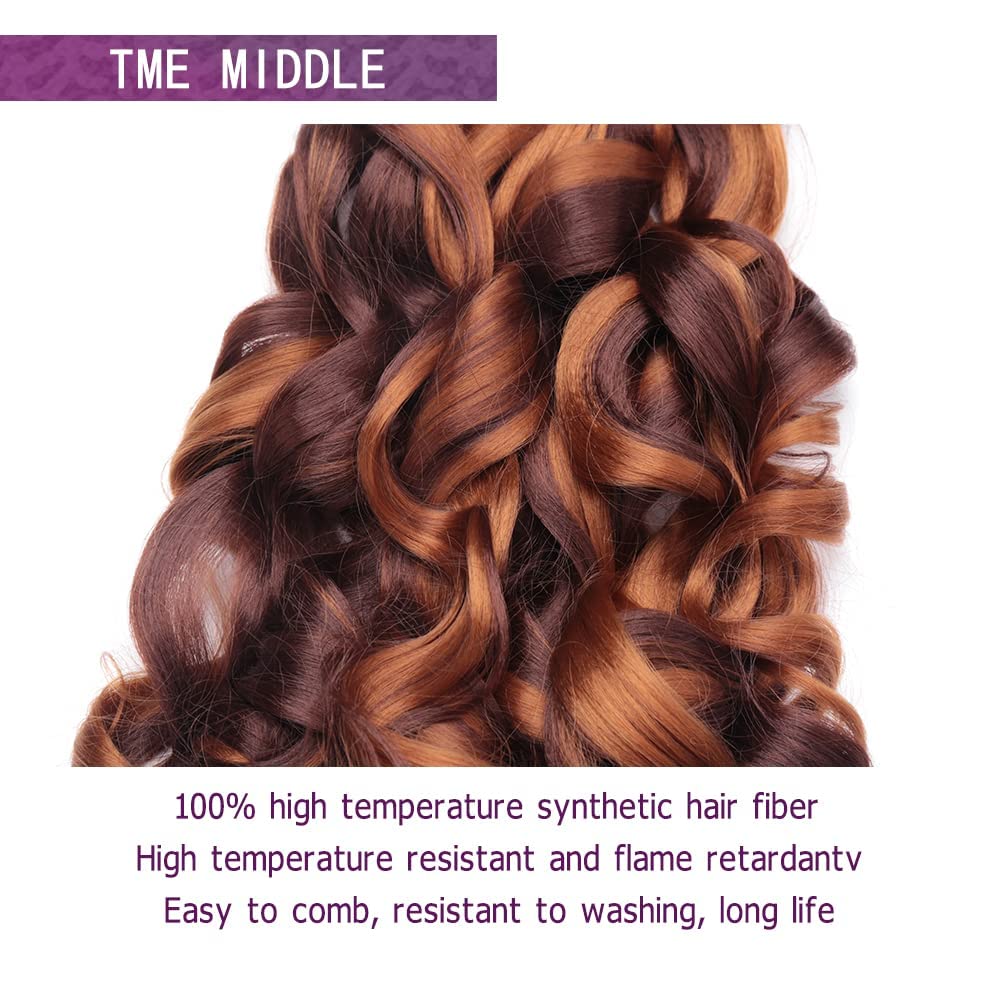 Amir Hair 8 Packs French Curly Braiding Hair 26 Inch Loose Wave Braiding Hair Pre Stretched Synthetic Hair Extensions (3033#)