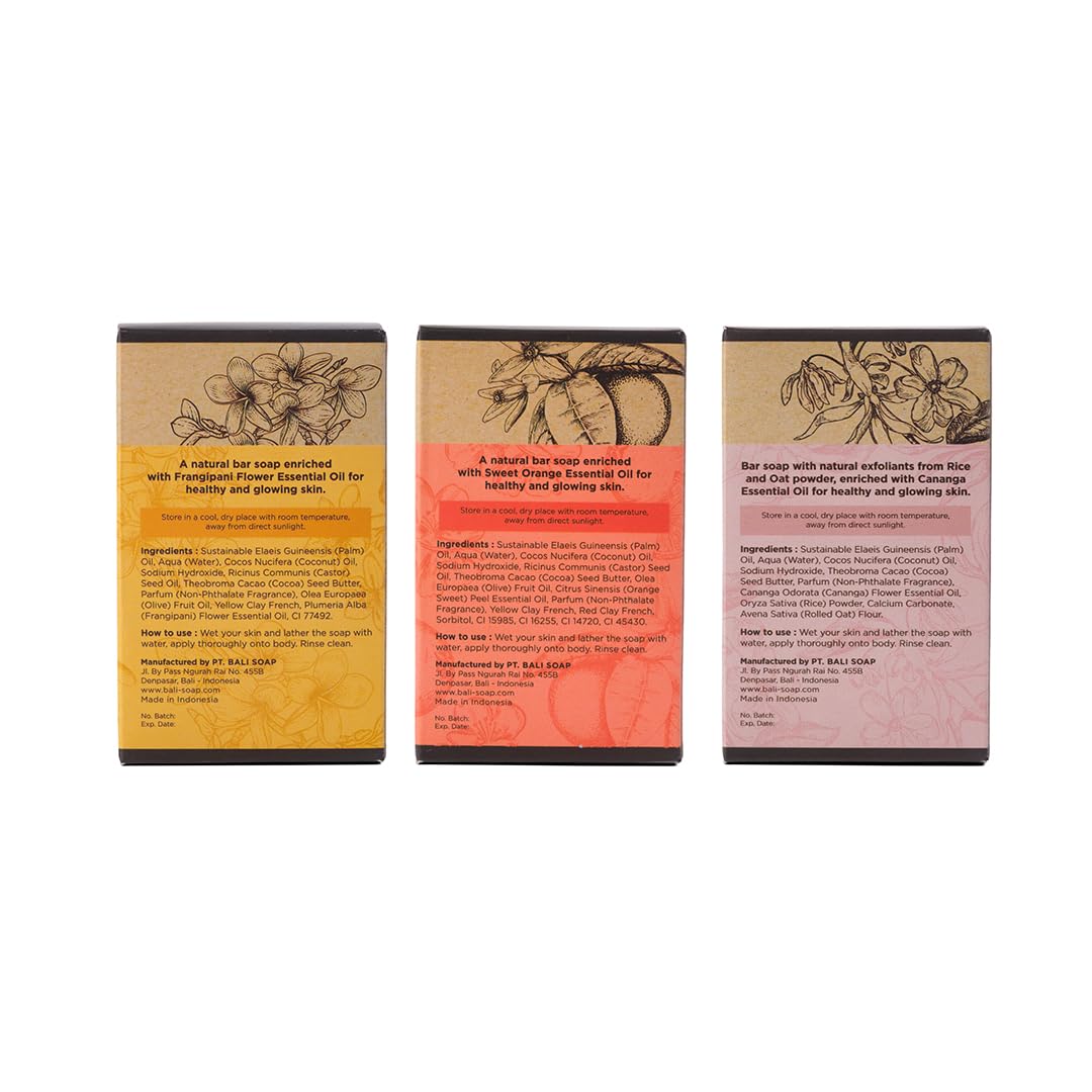 Bali Soap - Tropical Fresh Natural Soap Bar With Premium Essential Oil - Handmade, Vegan, Soap For Body And Face, Plant Based Co
