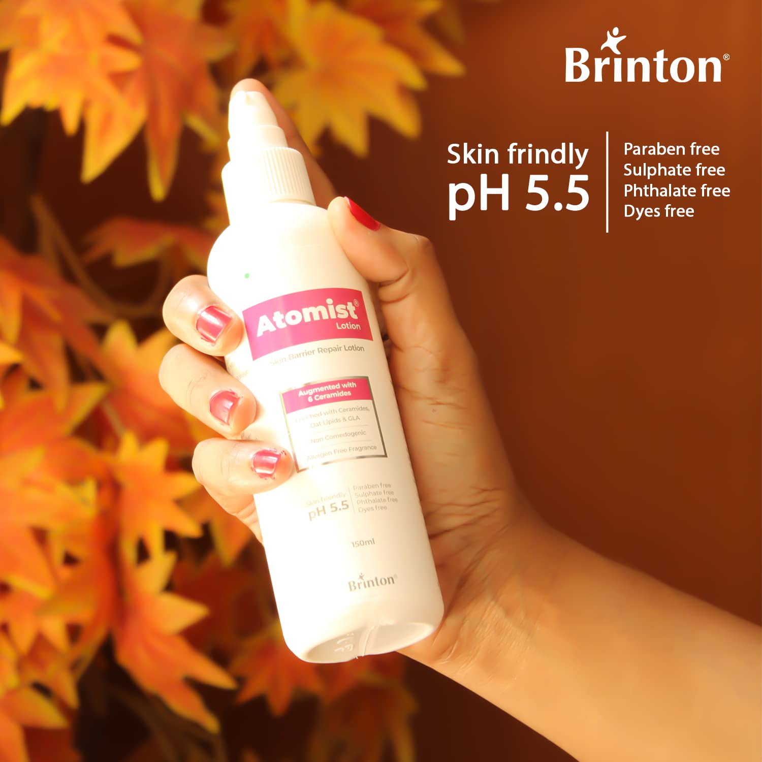 Brinton Atomist Skin Barrier Repair Lotion | Enriched with Ceramides Oat, Lipids and GLA - 150 Gm