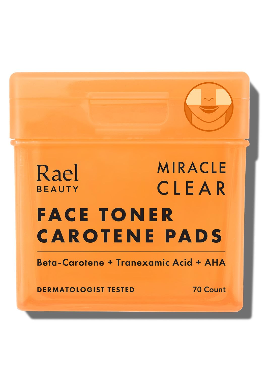 Rael Toner Pads - Cotton Pads For Face, Korean Skin Care, Dual Textured Facial Pad With Carotene, Niacinamide, Hyaluronic Acid,