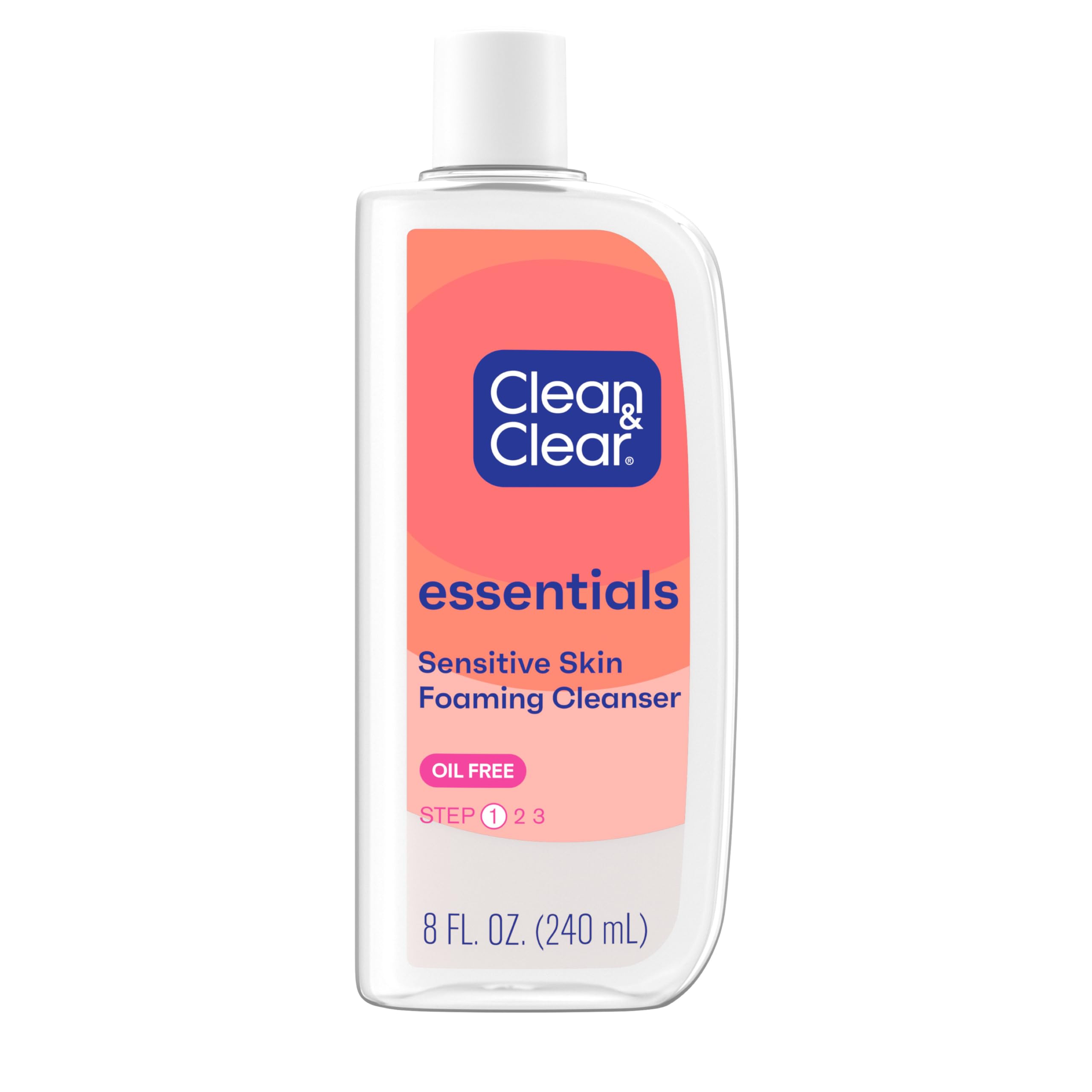 Clean & Clear Essentials Foaming Facial Cleanser, Oil-Free Daily Face Wash With Glycerin To Remove Acne Breakout-Causing Dirt, O