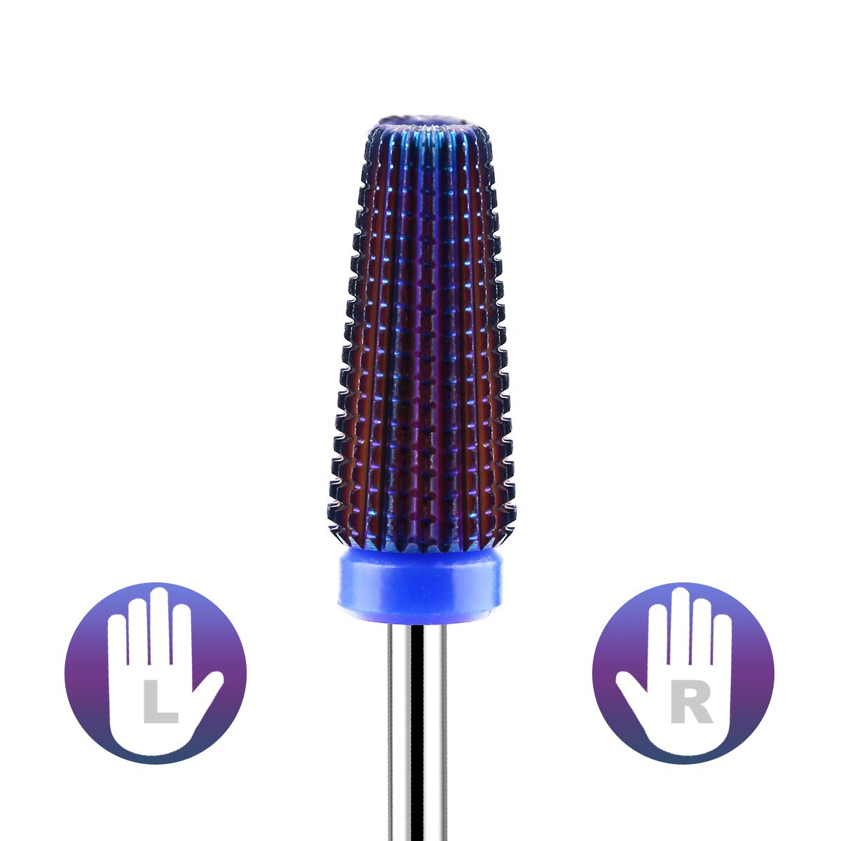 Lavinda 5 In 1 Multi-Function Tapered Shape Straight Cut Nail Drill Bit, Use For Both Left And Right Handed, Professional Carbid