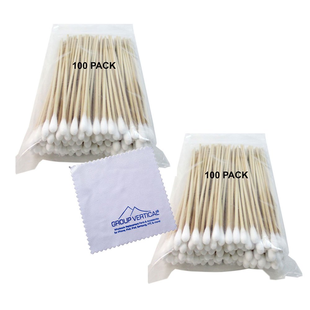 200 Pcs Cotton Swab Applicator Q-Tip Swabs 6'' Extra Long Wood Makeup Application