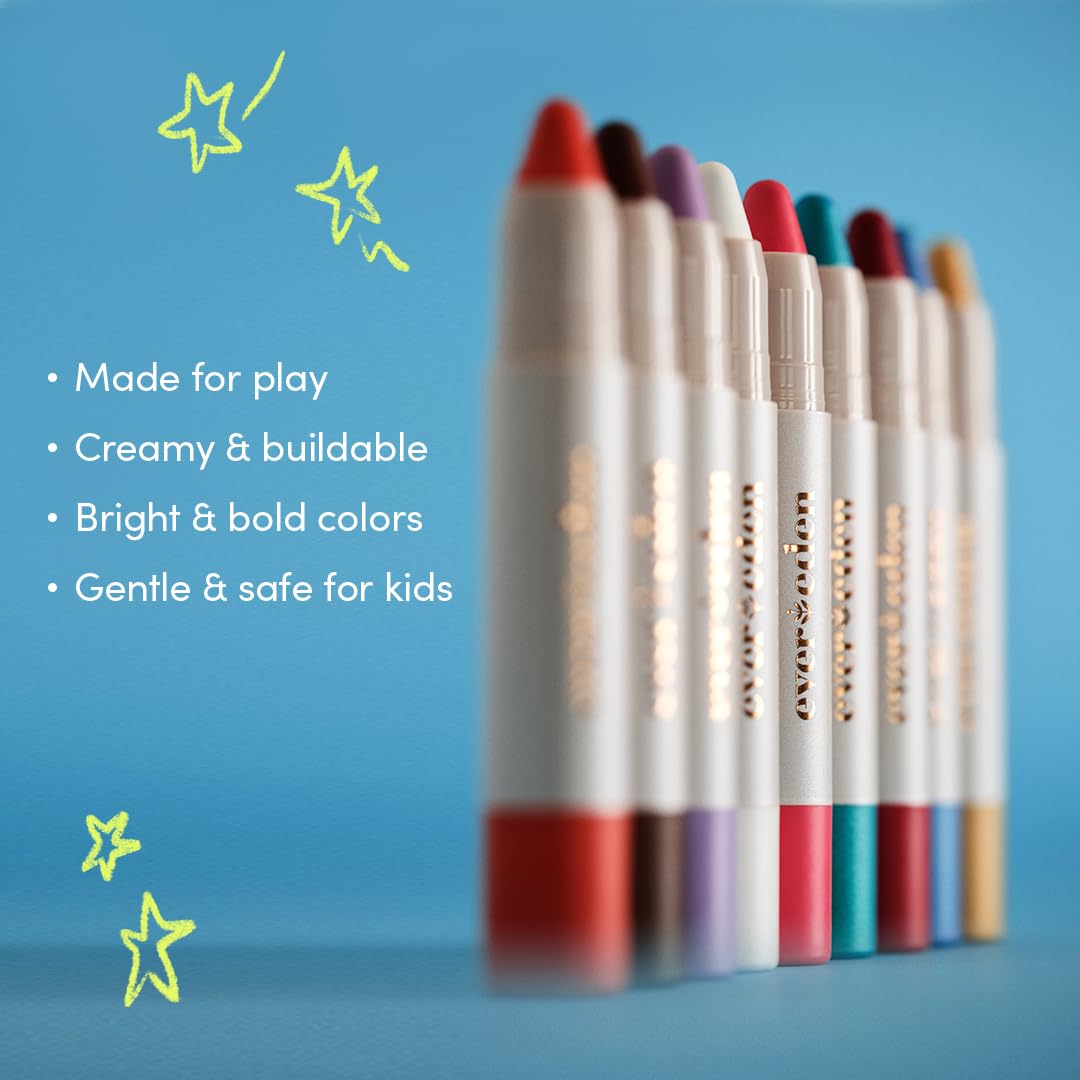 Evereden Kids Fantasy Face Crayon: Little Lilac - Non Toxic Kids Makeup & Multi-Purpose Face, Eye, & Lip Crayon - Clean Makeup F