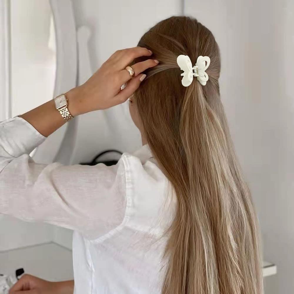 Atoden Butterfly Hair Accessories: Claw Clips For Thin To Medium Hair, Matte Jaw Clamps, Cute Butterflies For Girls' Birthday Gi