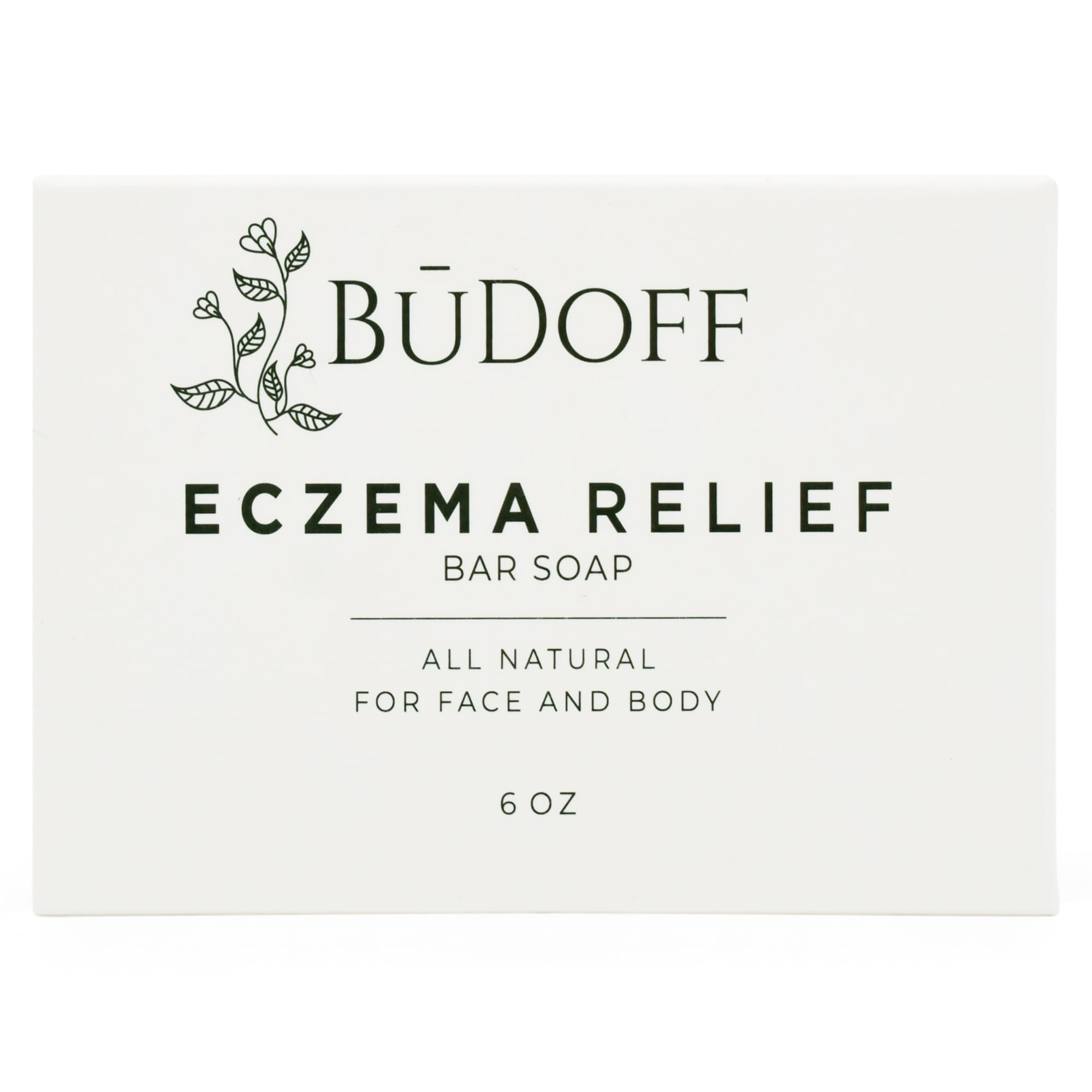 BUDOFF Eczema Relief Bar Soap | All Natural | Coconut Oil, Cucumber Oil, and Aloe Leaf Juice | For Face and Body | 6 Oz Bar Soap
