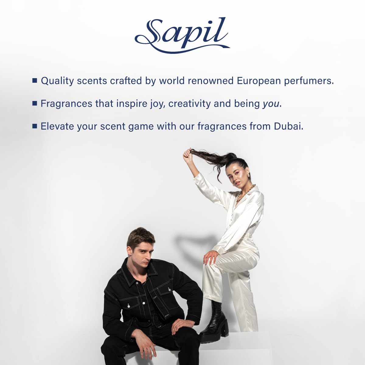 Sapil Perfumes Disclosure White    - Long-Lasting, Enticing Scent For Every Day From Dubai - Woody Aromatic Scent - Edt Spray Fr