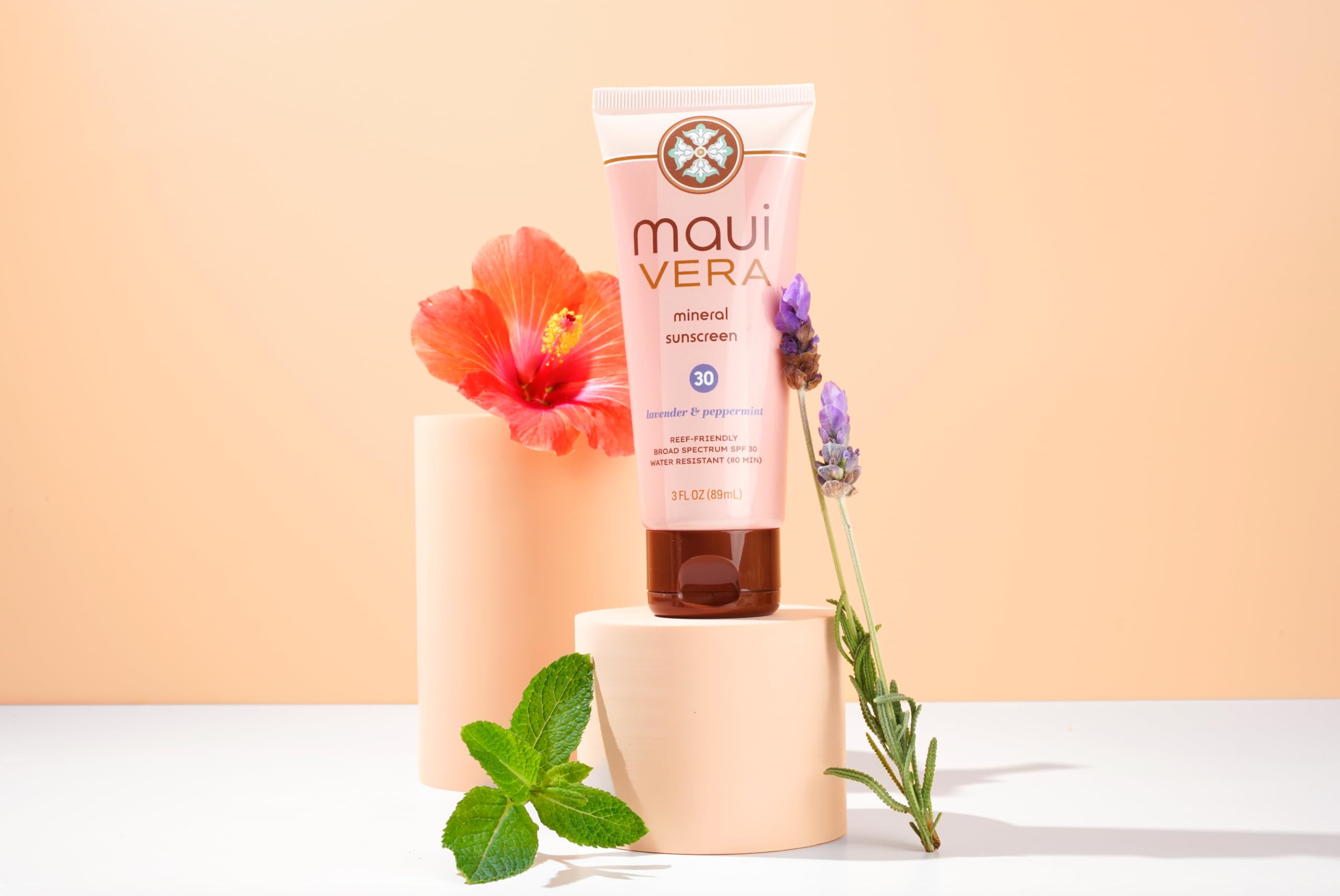 Reef Friendly Mineral Sunscreen SPF 30 Infused with Lavender & Peppermint 80 Min. Water Resistant