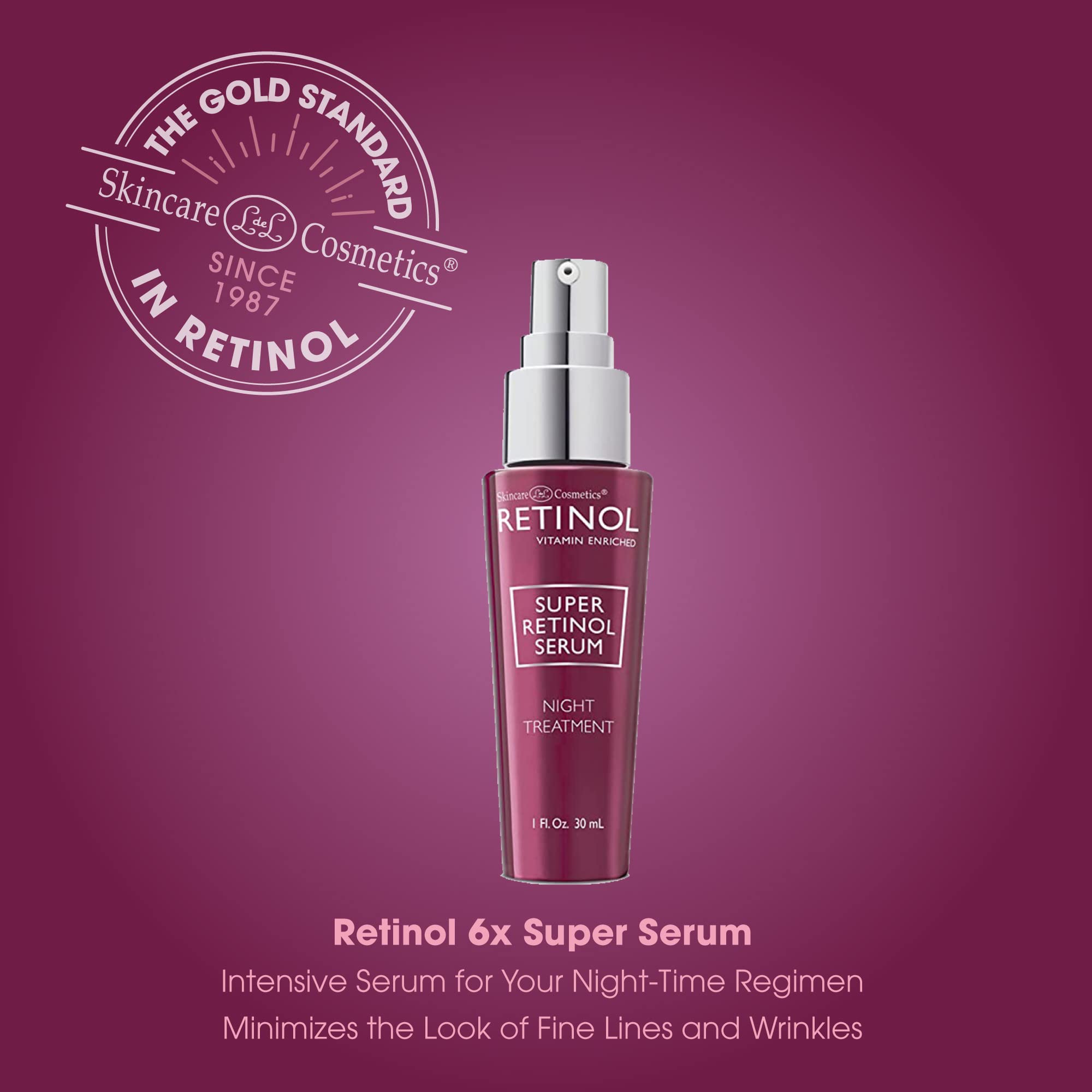 Retinol 6X Super Retinol Serum - Unique, Intensive Formula Accelerates Skin Renewal While You Sleep - Targets Fine Lines, Wrinkl