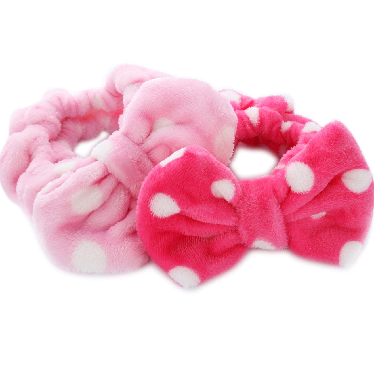 Hairizone Cosmetics Headbands For Washing Face Shower Spa, Soft And Cute Big Bowknot Hair Bands For Women And Girls (Roseo/Pink)