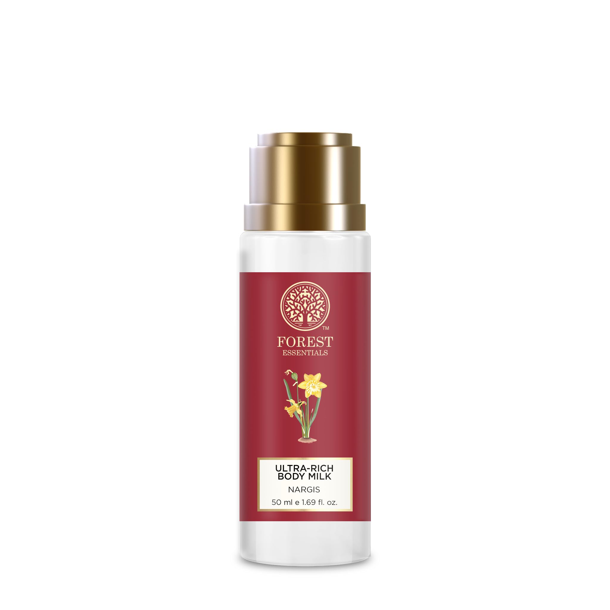Forest Essentials Ultra-Rich Body Milk Nargis | Ayurvedic Nourishing Body Lotion To Replenish Skin Moisture And Leave It Smooth 