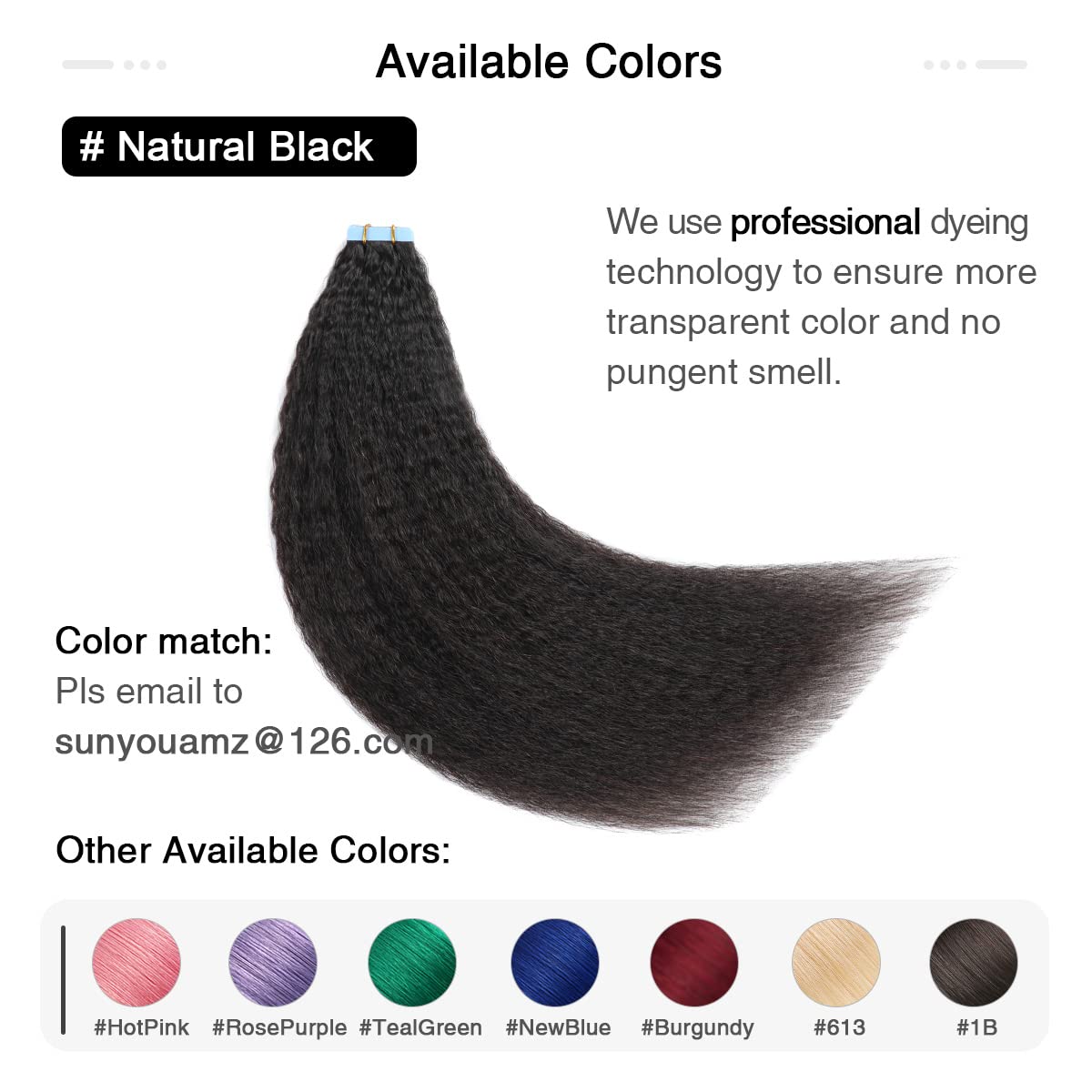 Suyya Tape In Hair Extensions Human Hair Kinky Straight Tape In Extensions Natural Black 14 Inch Skin Weft 40G/Pack 20Pcs Tape I