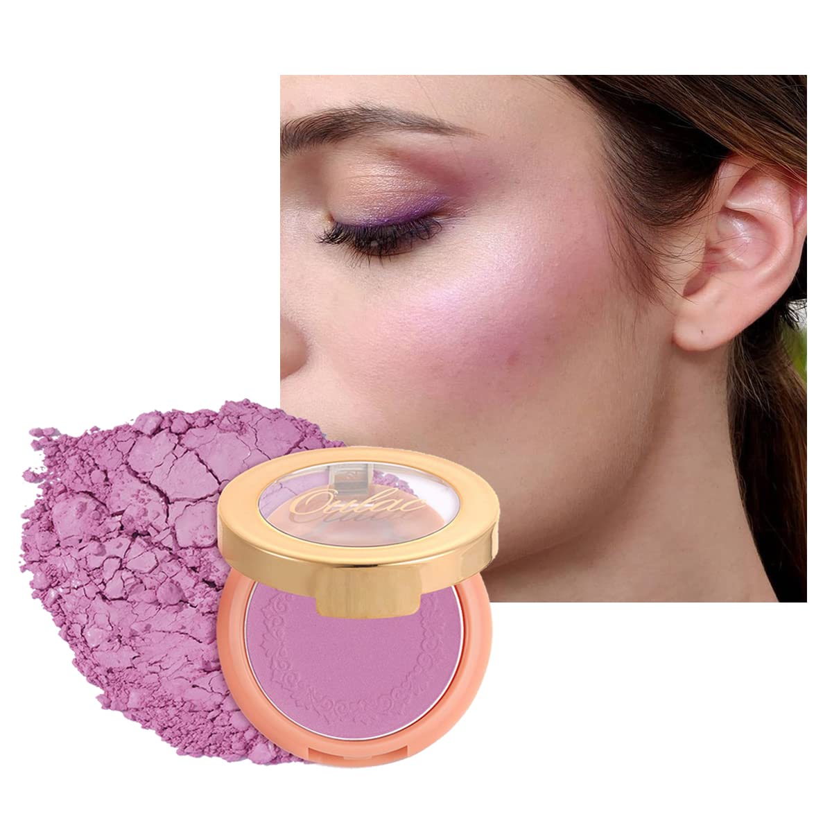 Oulac Purple Blush for Cheeks Blush Makeup| Highly Pigmented Cream Blush| Natural Matte Glow| Shape & Highlight Face| Cruelty-Fr