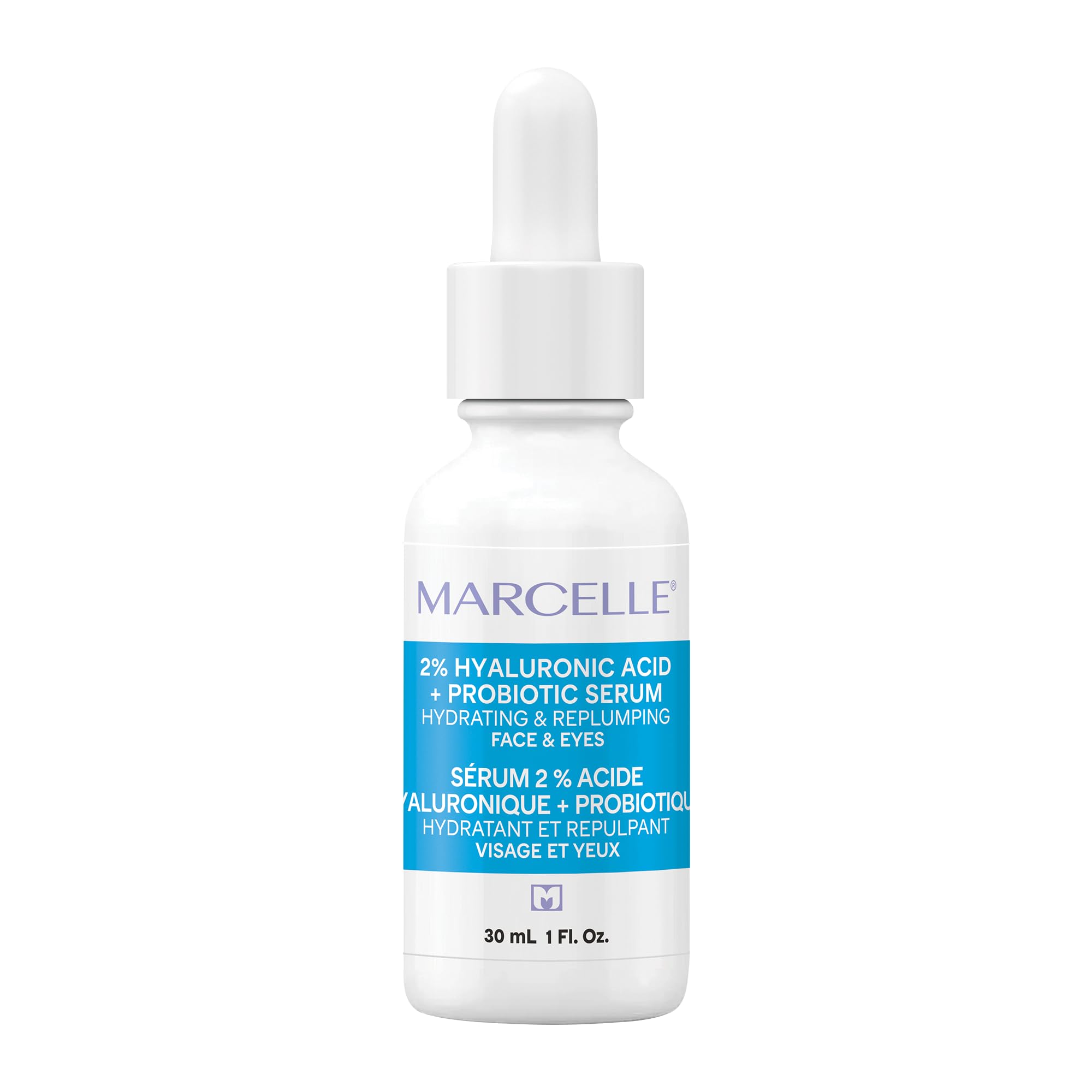Marcelle 2% Hyaluronic Acid + Probiotic Serum, Vegan, Cruelty-Free, Non-Comedogenic, Oil-Free, Fragrance-Free, Paraben-Free, Hyp