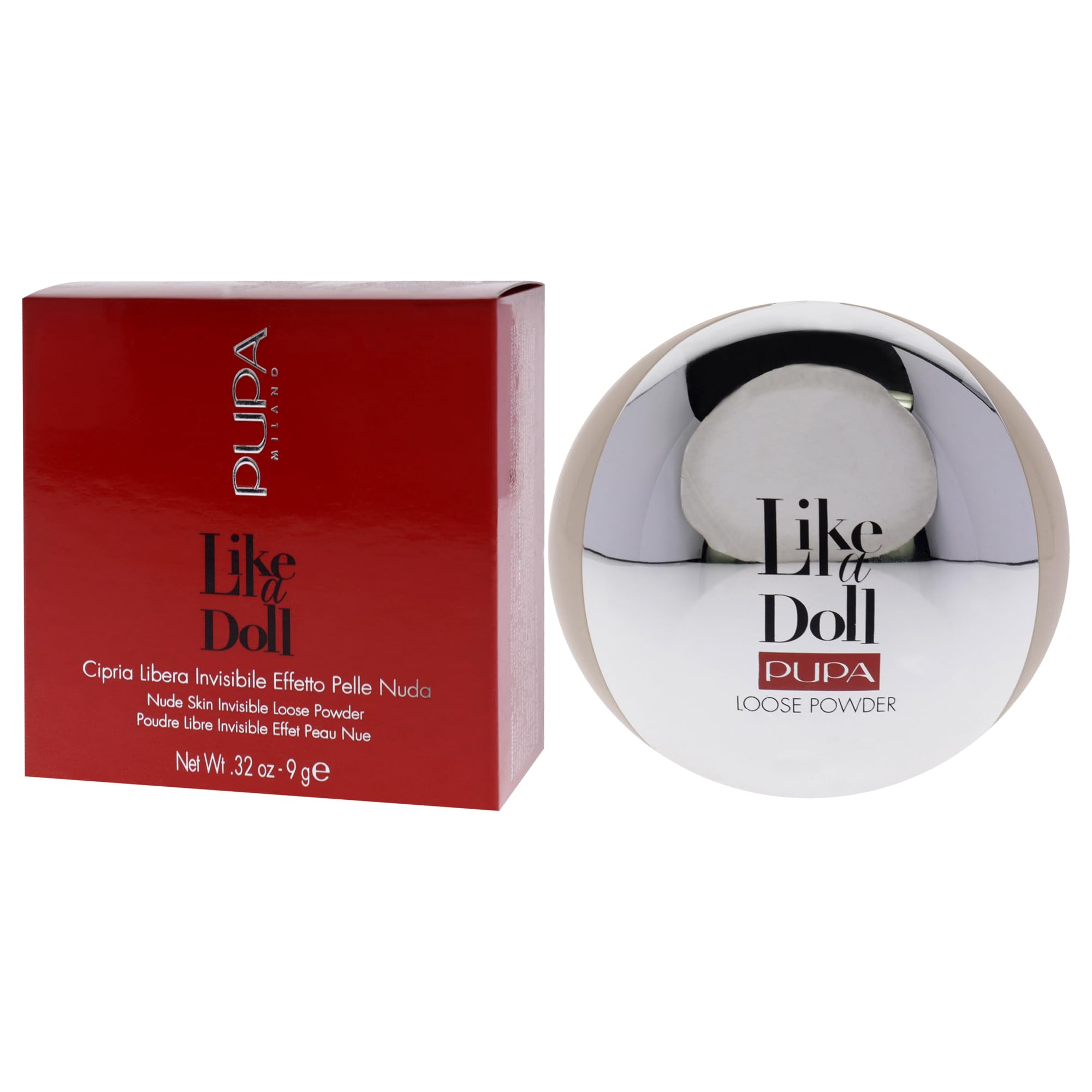 Pupa Milano Like A Doll Loose Powder 004 Rosy Beige - Soft Powder For Smooth, Photoready Complexion - Enriched With Hydrating Co