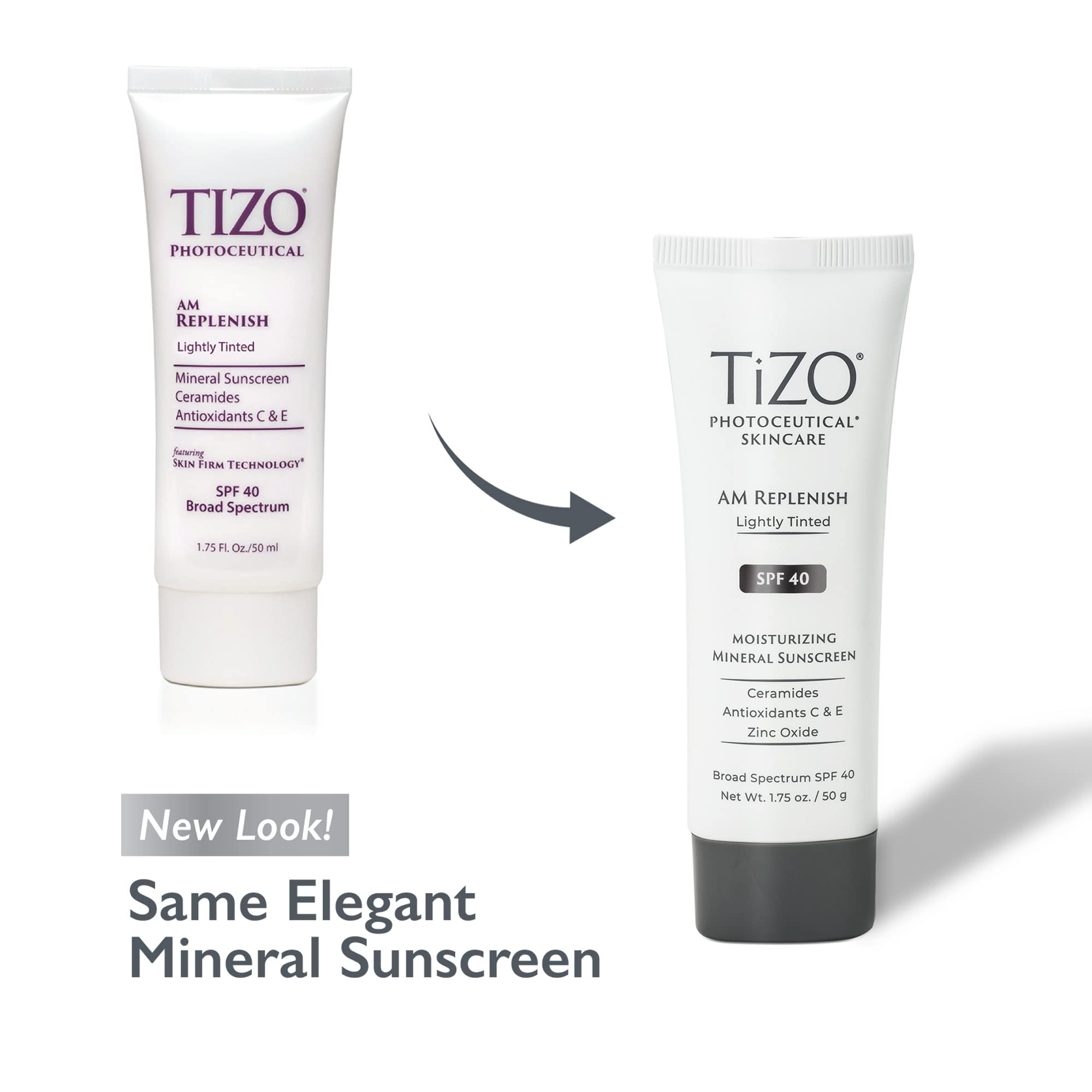 Tizo Photoceutical Am Replenish Lightly Tinted Creams, Gels, & Lotions Spf 40, 1.75 Fl Oz