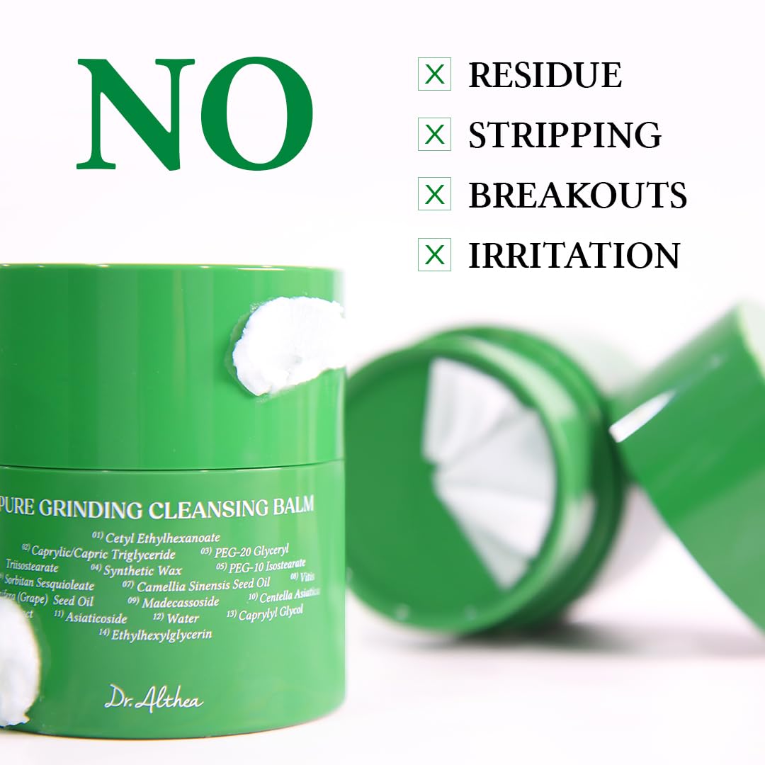 Dr.Althea Pure Grinding Cleansing Balm -Hygienic Grinding Balm, Vegan Formula, Sensitive Skin Safe, 14 Essential Ingredients, St