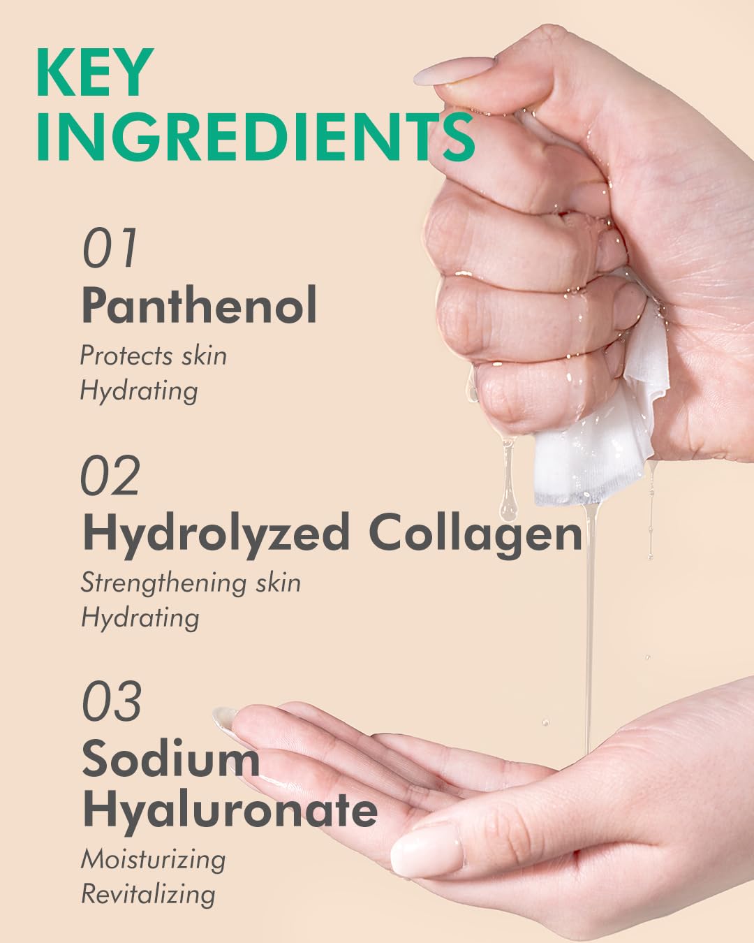 Dermal Green Tea Collagen Essence Facial Mask Sheet 23G Pack Of 100 - Hydrating And Soothing For Sensitive Oily Skin, Revitalize