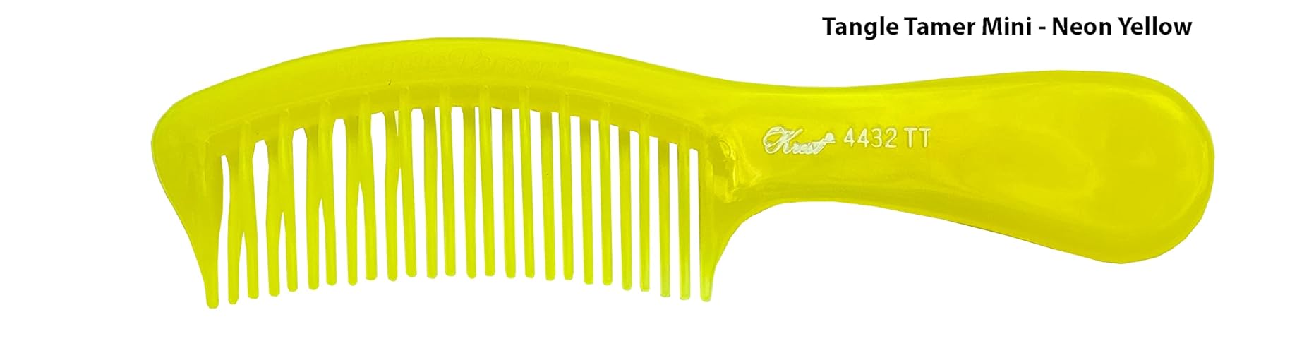 Krest Teal Tangle Tamer Curved Tooth Comb - 1 Count, Teal Color, Perfect for Detangling Hair