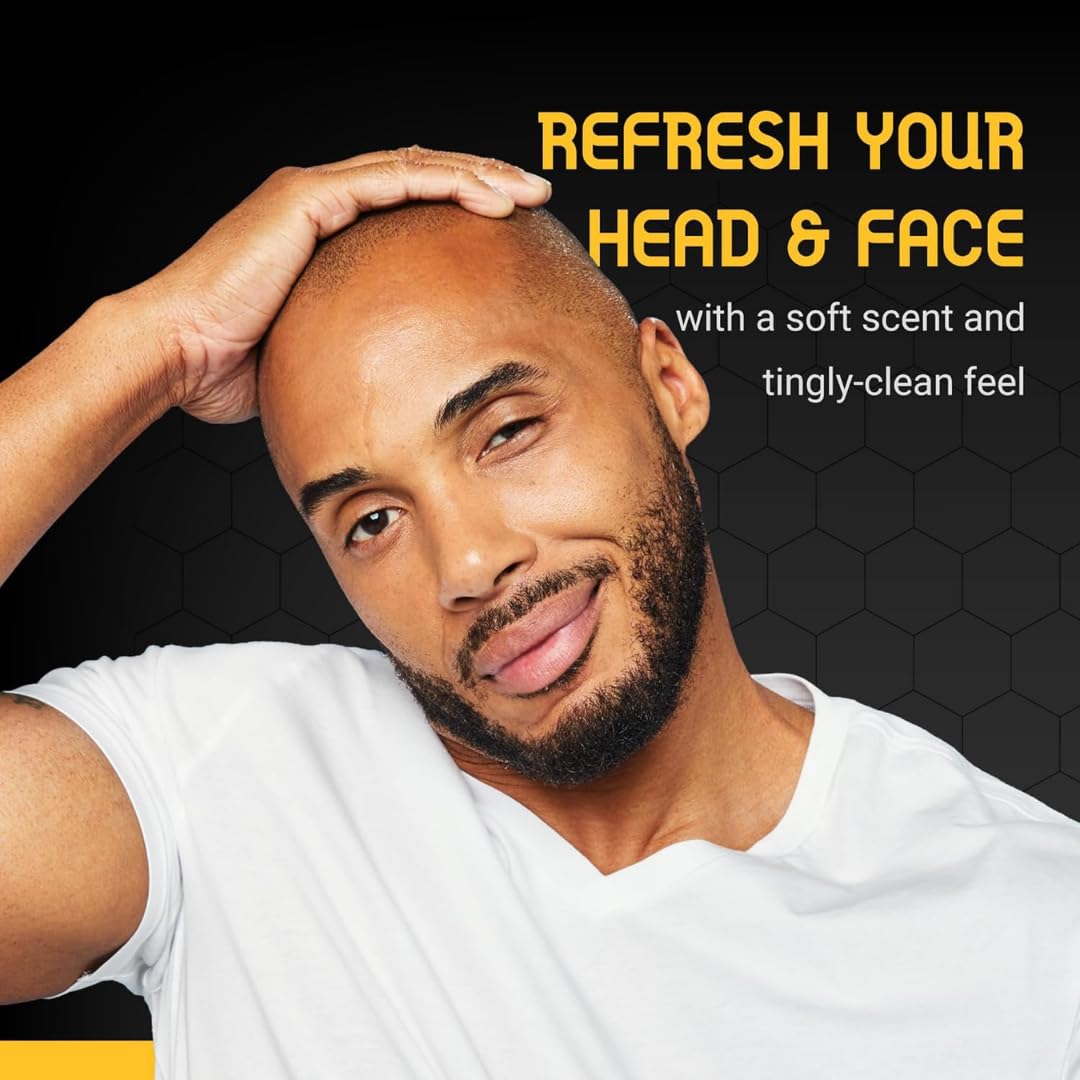 Bee Bald CLEAN - Daily Cleanser for Face and Head - Premium Facial Cleanser for Men and Women Too - Daily Face Wash Refreshes an