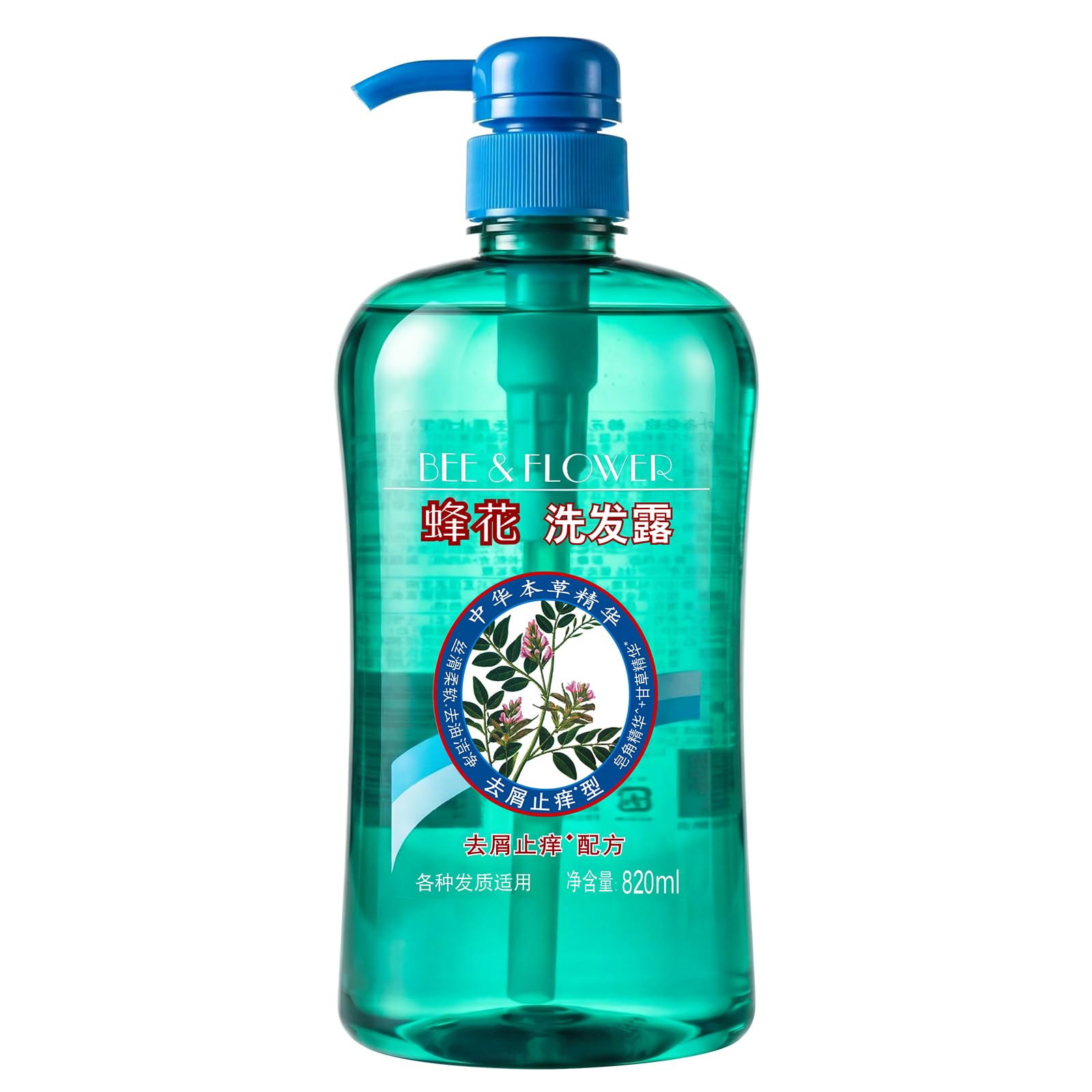 B FENG HUA AntiDandruff Shampoo with Ginger & Licorice Extract Relieve Itching, Controls Oil & Flake For Men and Women, 27.6Fl