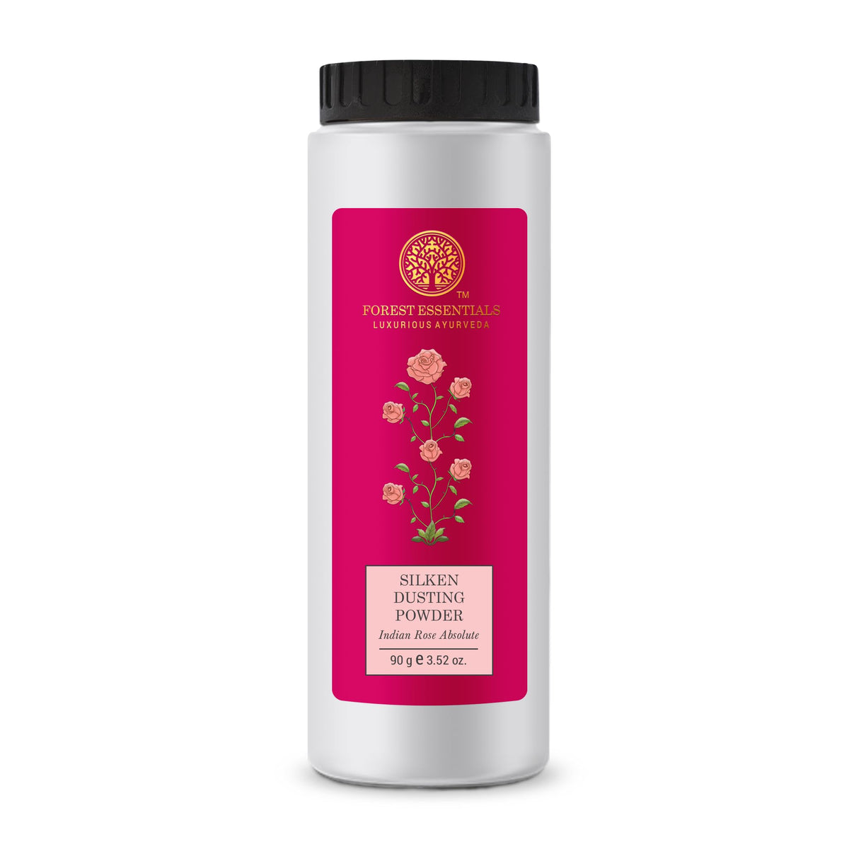 Forest Essentials Silken Dusting Powder Indian Rose Absolute|Talc-Free & Quick-Absorbing|For Men And Women|100 G