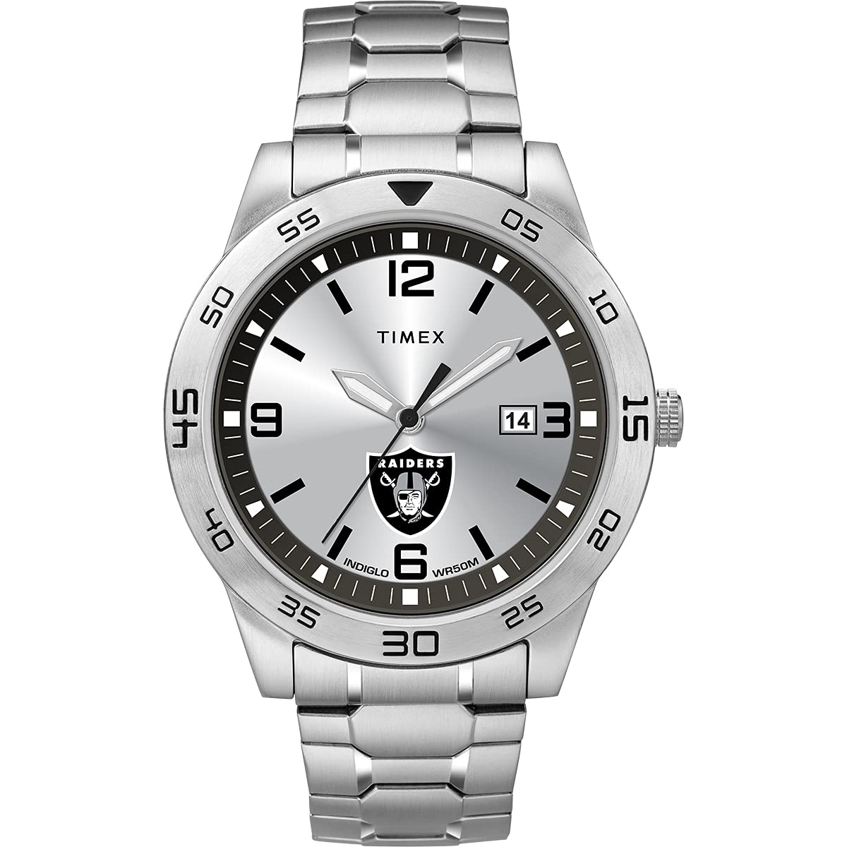 Timex Tribute Men's NFL Citation 42mm Watch - Las Vegas Raiders with Stainless Steel Expansion Band