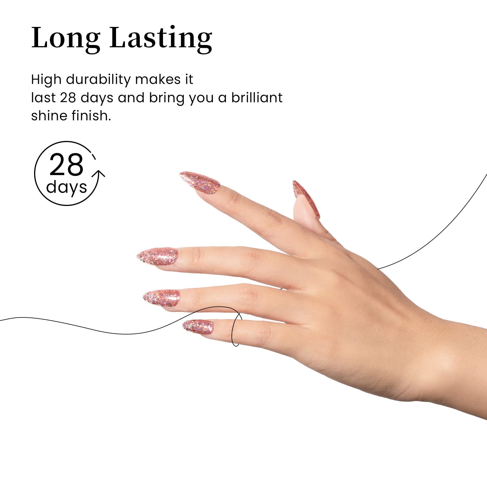 Maychao Glossy Gel Top Coat, 15Ml Gel No Wipe Glossy Top Coat Soak Off Nail Lamp Gel Nail Polish Glossy Finish Long Lasting For