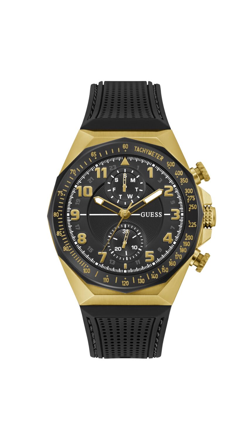 Guess Walker Green Round Dial Analog MenS Watch  Gw0900G5