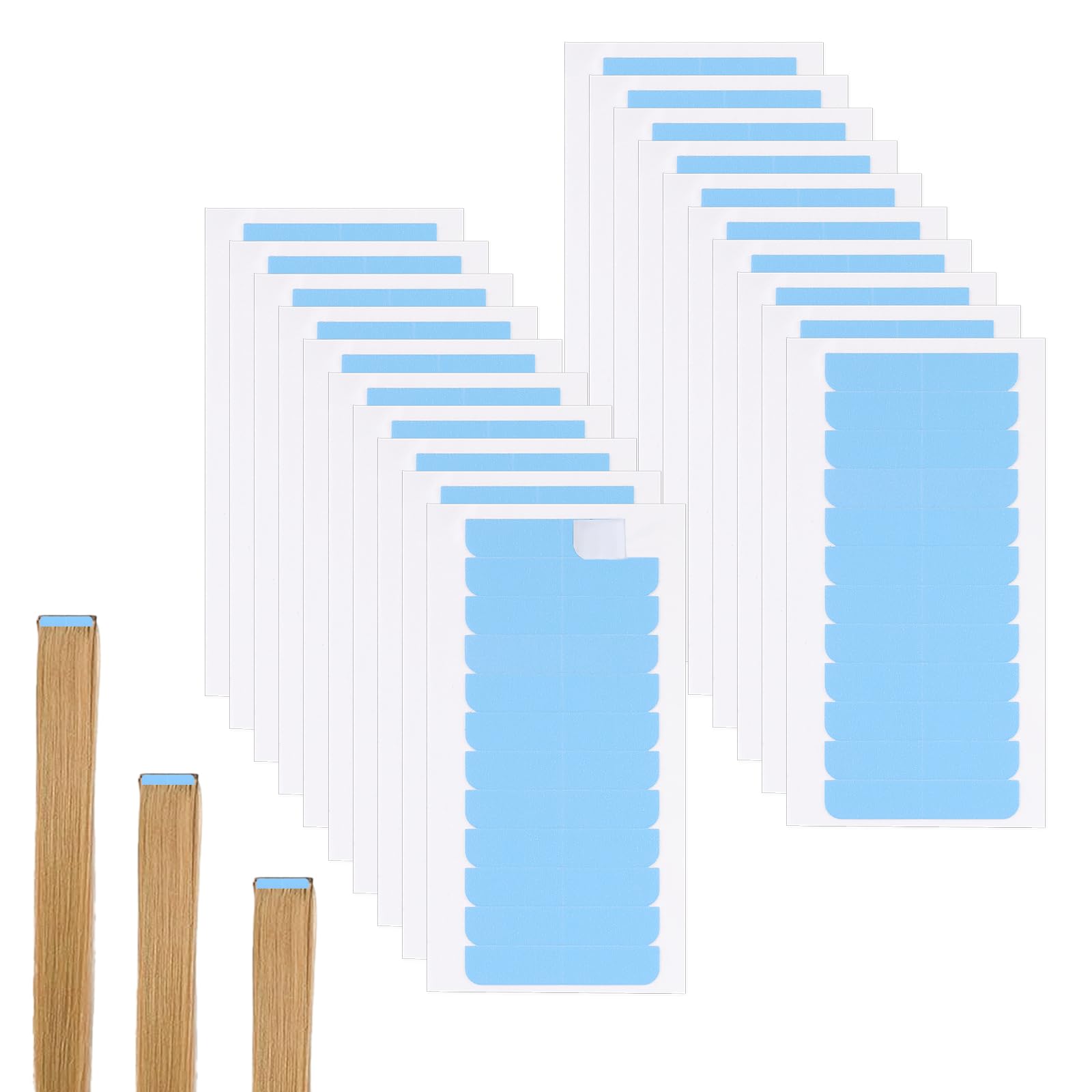 Hair Extension Tape, 240 Pieces Double Sided Adhesive Tape In Tape Replacement Invisible Waterproof Lace Front Wig Tape Tabs Rea