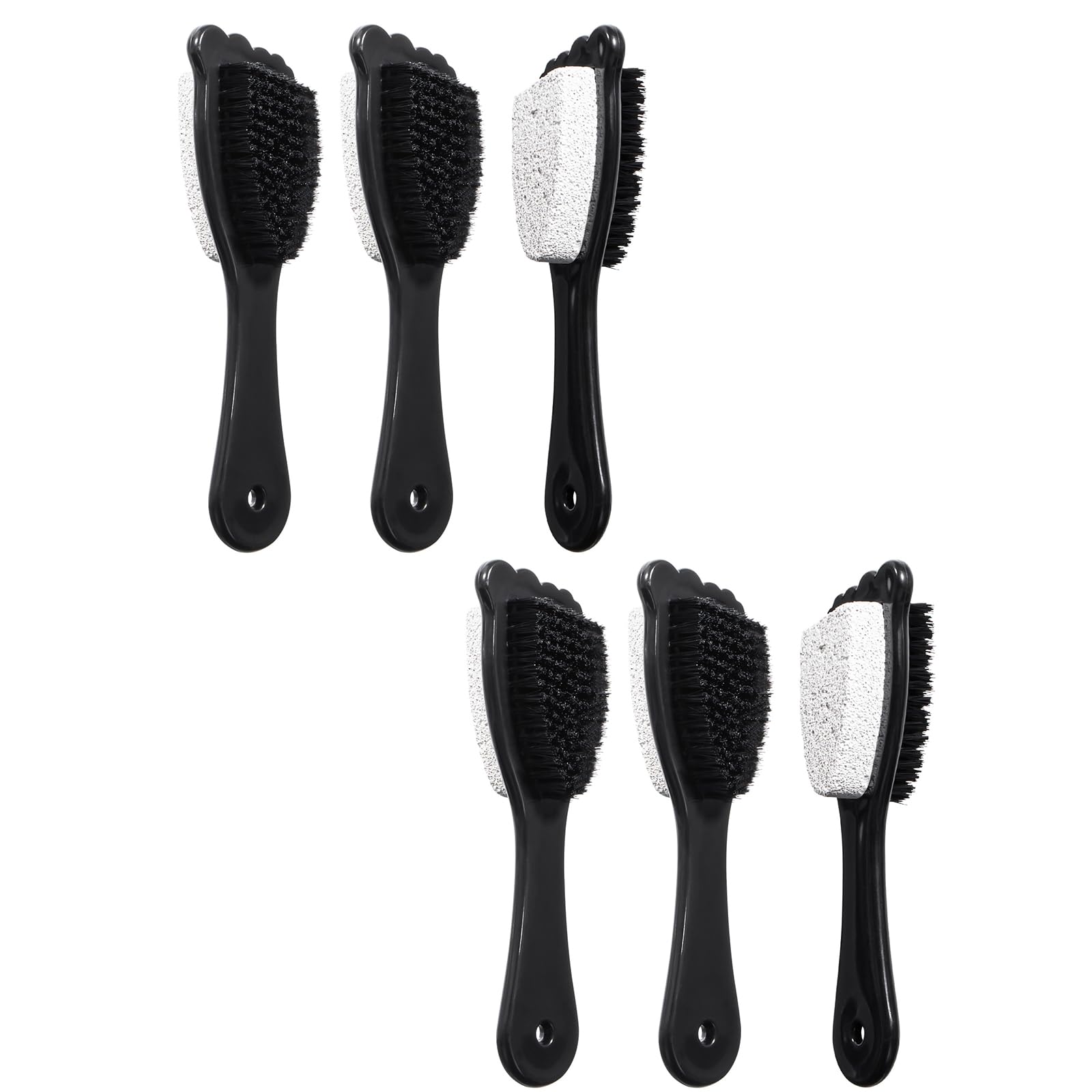 Beomeen Foot Brush and Pumice Stone for Shower with Handle, 6 Pcs Shower Foot Scrubber Callus Remover 2 in 1 Pedicure Brush with