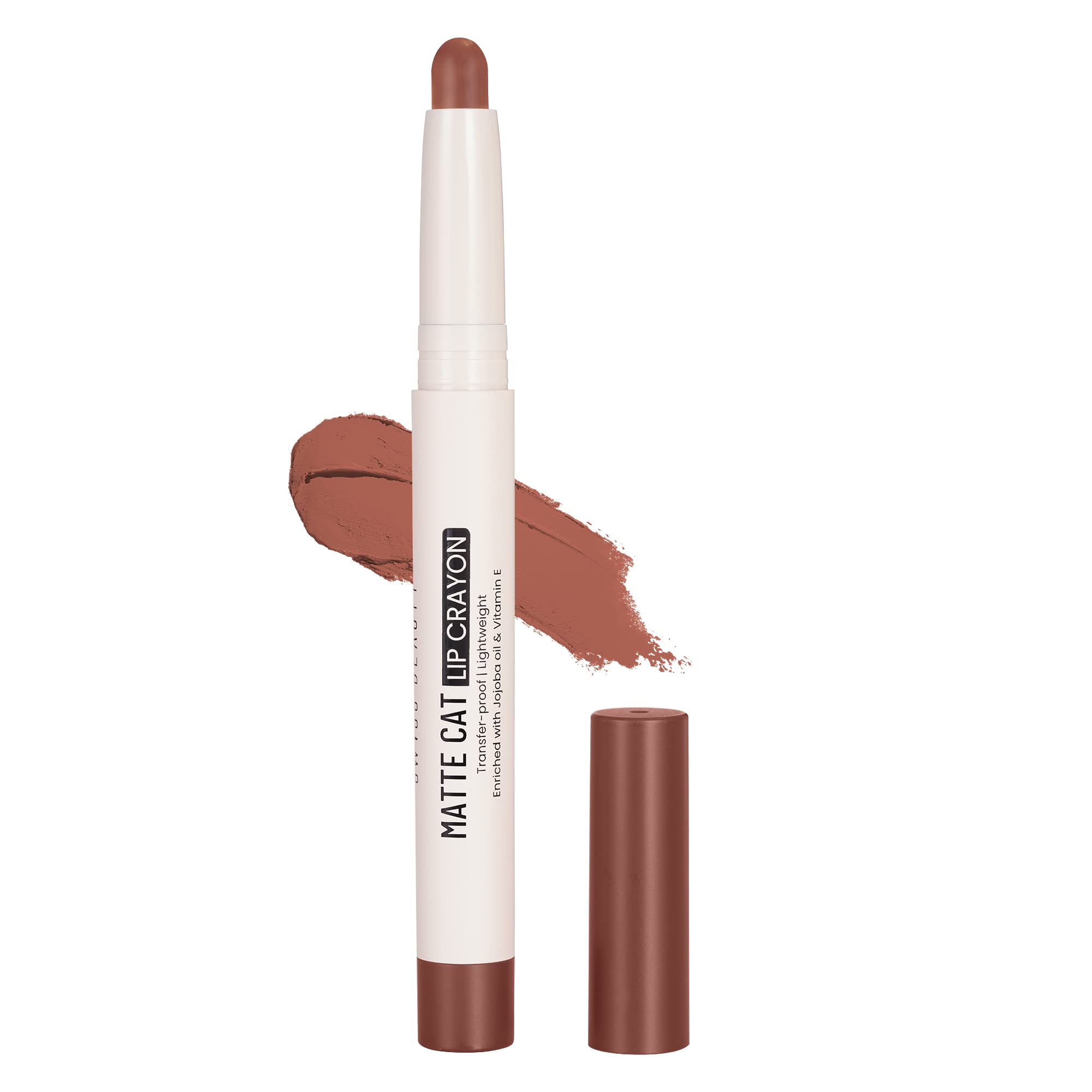 Swiss Beauty Matte Cat Lip Crayon | Matte Finish | Waterproof | 12Hour Stay | Hydrating | NonDrying | Shade02 Regal Camarine,