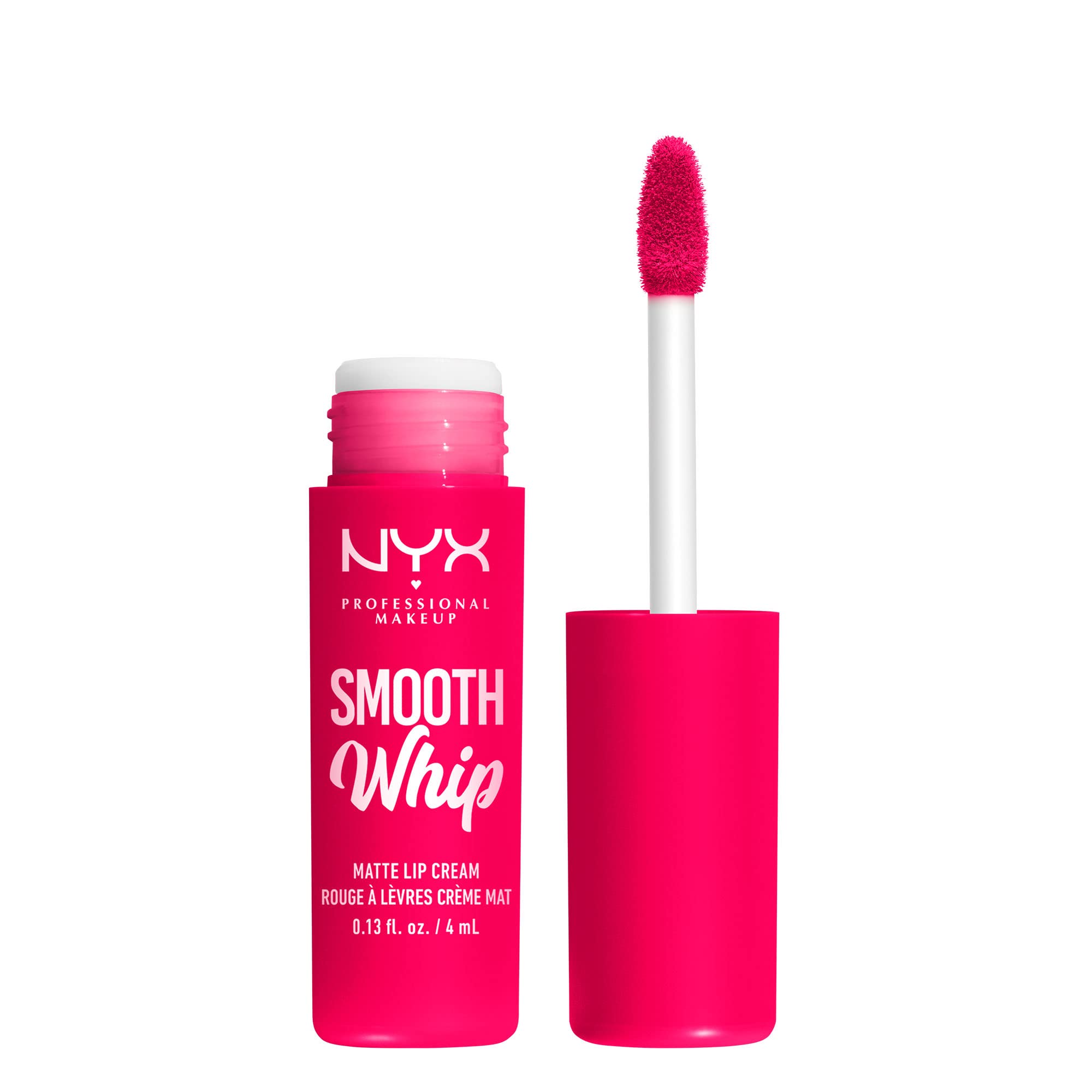 Nyx Professional Makeup Smooth Whip Matte Lip Cream, Long Lasting, Moisturizing, Vegan Liquid Lipstick - Pillow Fight (Hot Fusch