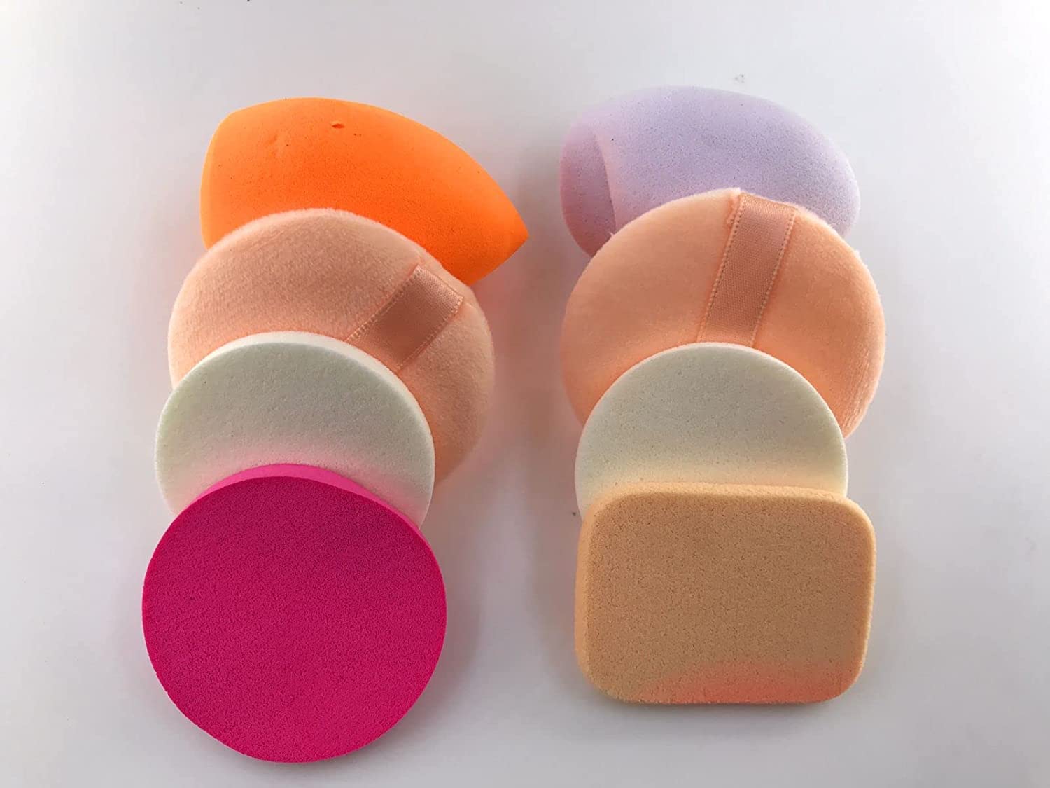 Kira Professional 8 In 1 Makeup Sponge Multicolour, Cotton Pad Applicator Foundation Makeup Blender Powder Buff Sponge Cosmetic 