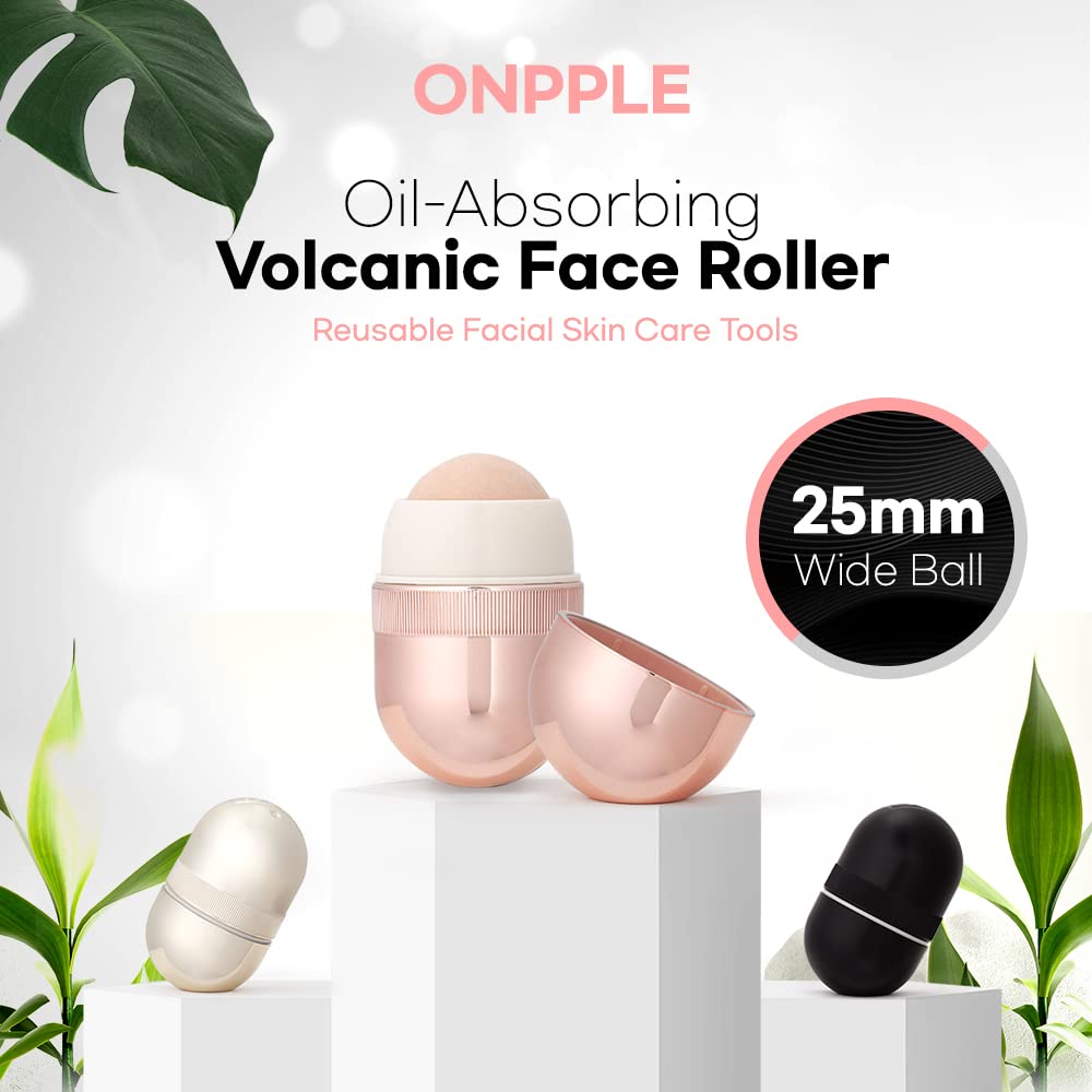Korean Beauty Oil-Absorbing Volcanic Face Roller, Portable And Reusable Skincare Tool For Oily Skin, Shine Control, Oil Absorber