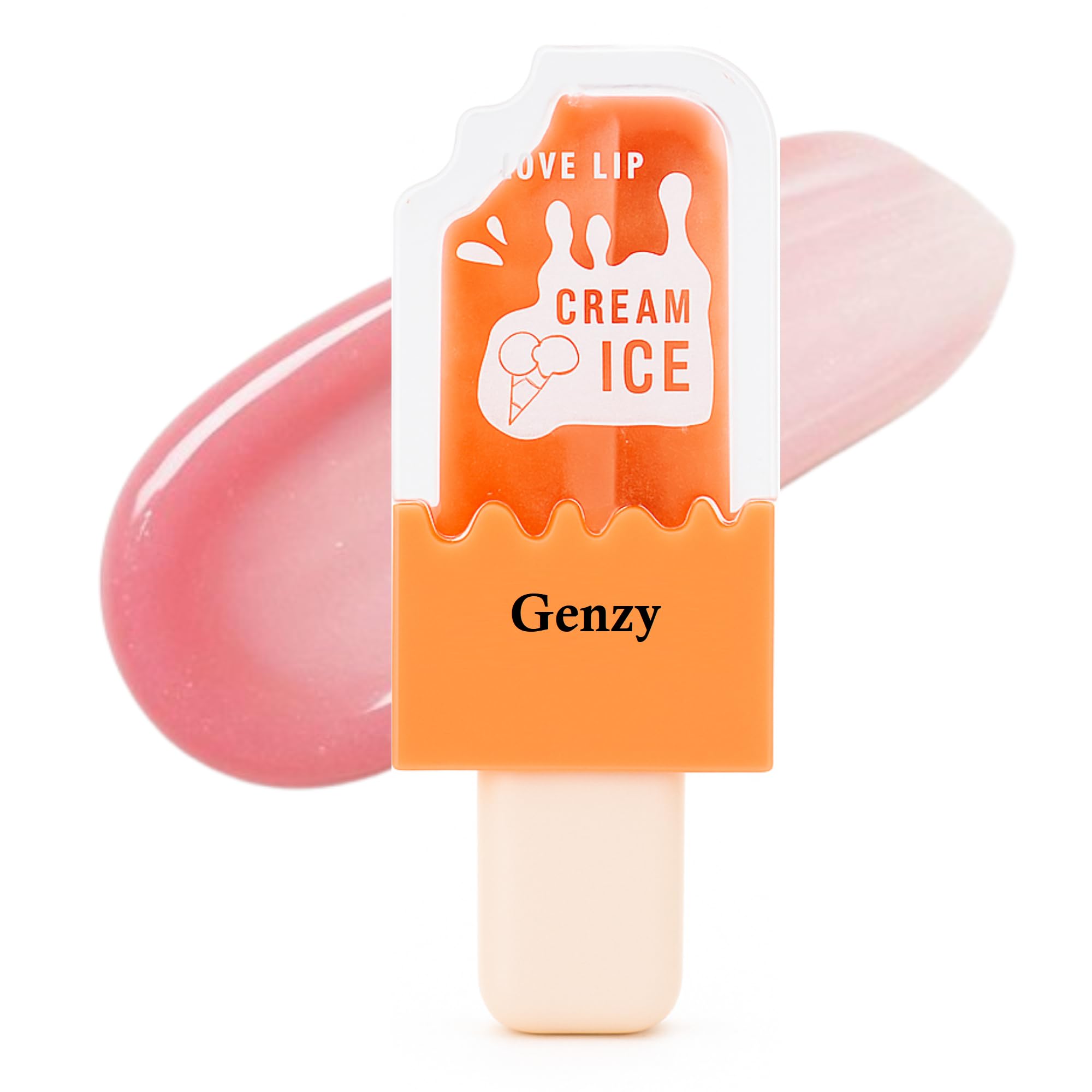 Genzy Ice Cream Lip Gloss For Girls & Women | Cute Ice Cream Shape Lip Gloss | Waterproof, LongLasting, NonSticky Liquid Glitt
