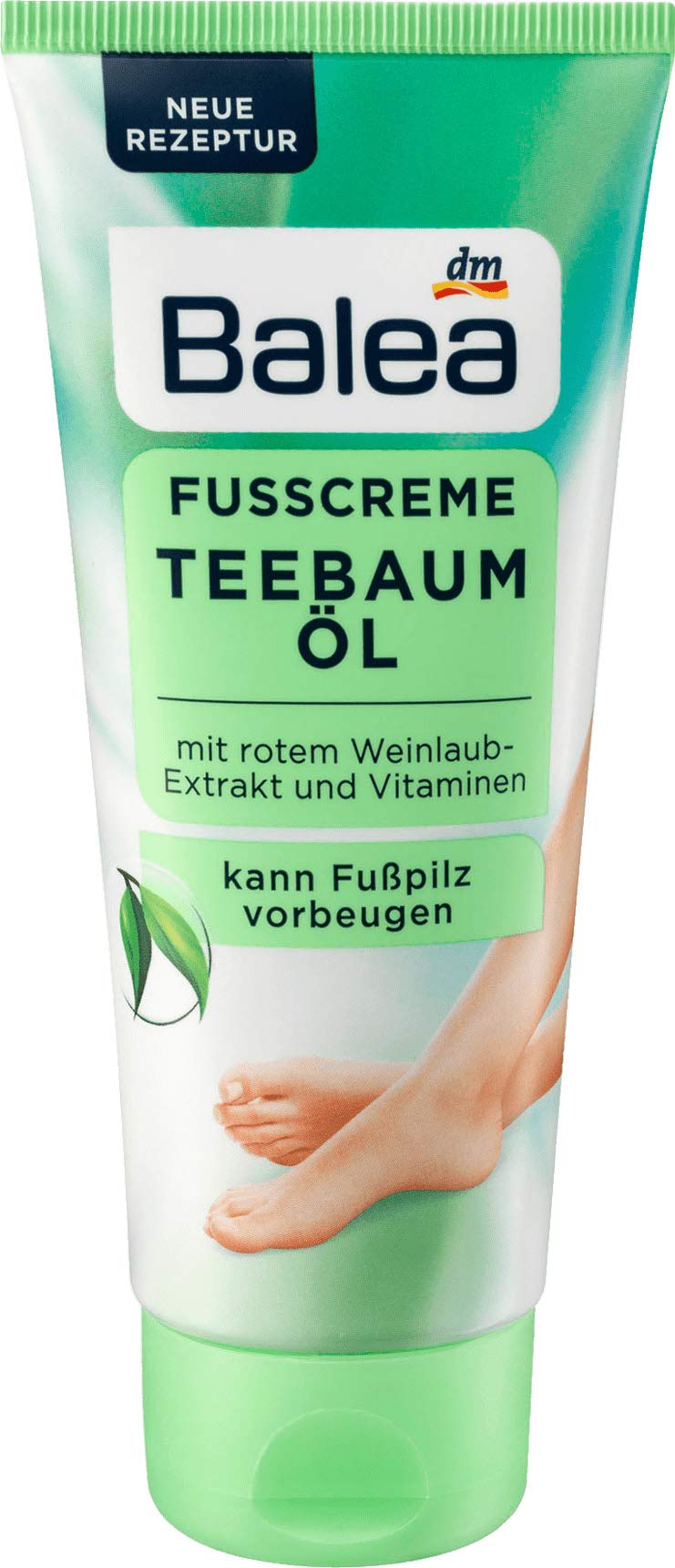 Pack of 2 Balea Foot Cream  Tea Tree With Vine Leaf Extract Oil and Vitamines, Germany
