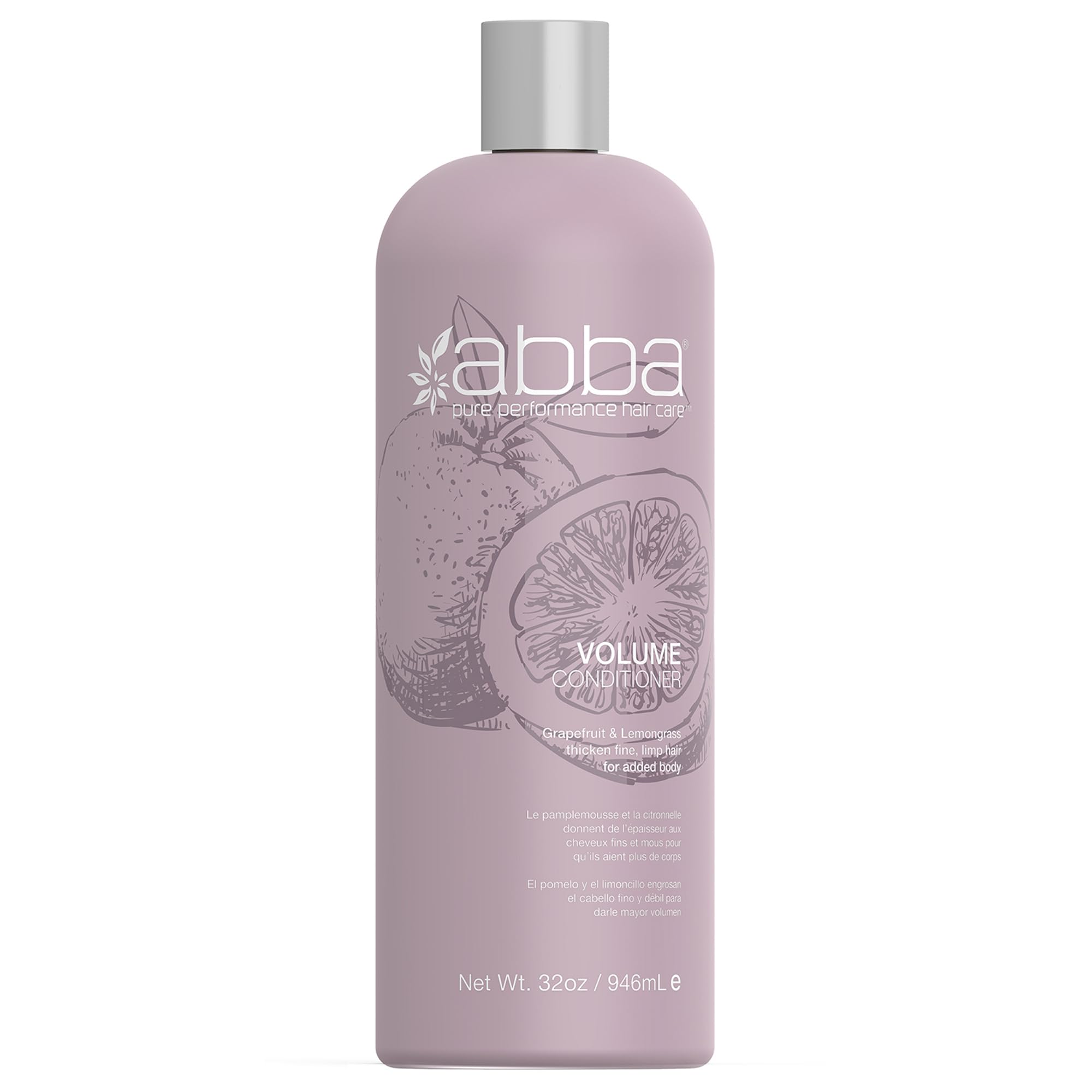 Abba Volume Conditioner, Grapefruit & Lemongrass, 32 Fl Oz